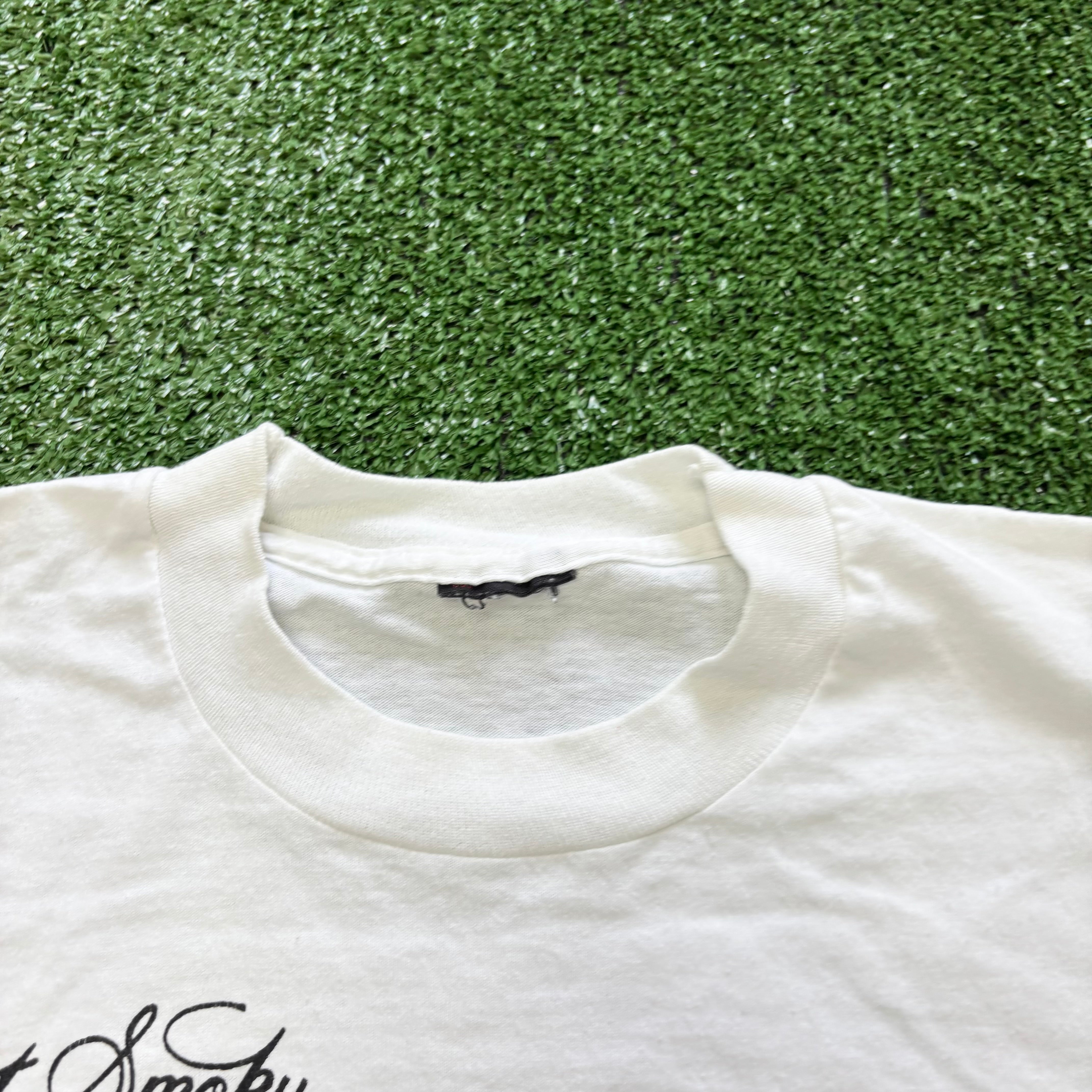 Vintage T Shirt Mens XS White Single Stitch Graphic Print 80s Birds