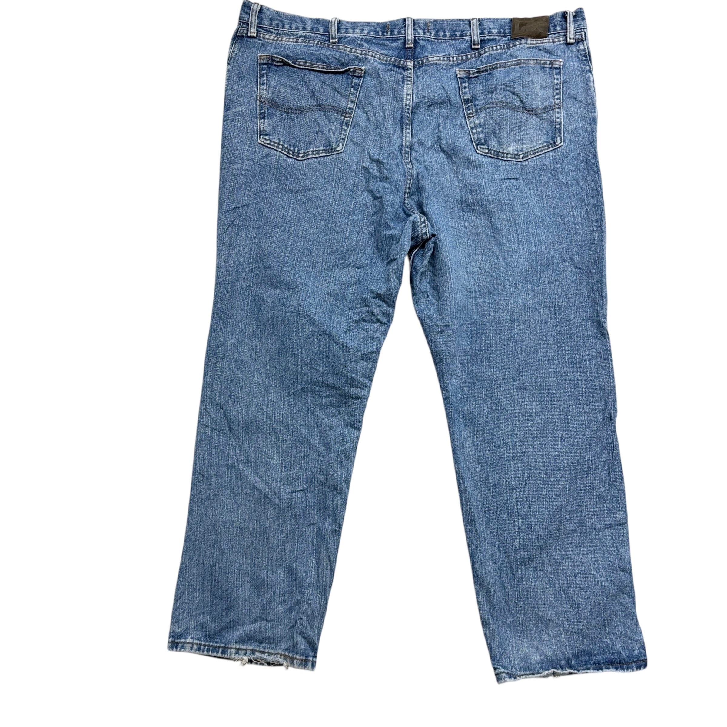 Lee Jeans W48 L30 Mens Mid Blue Regular Straight Fit Denim (F)