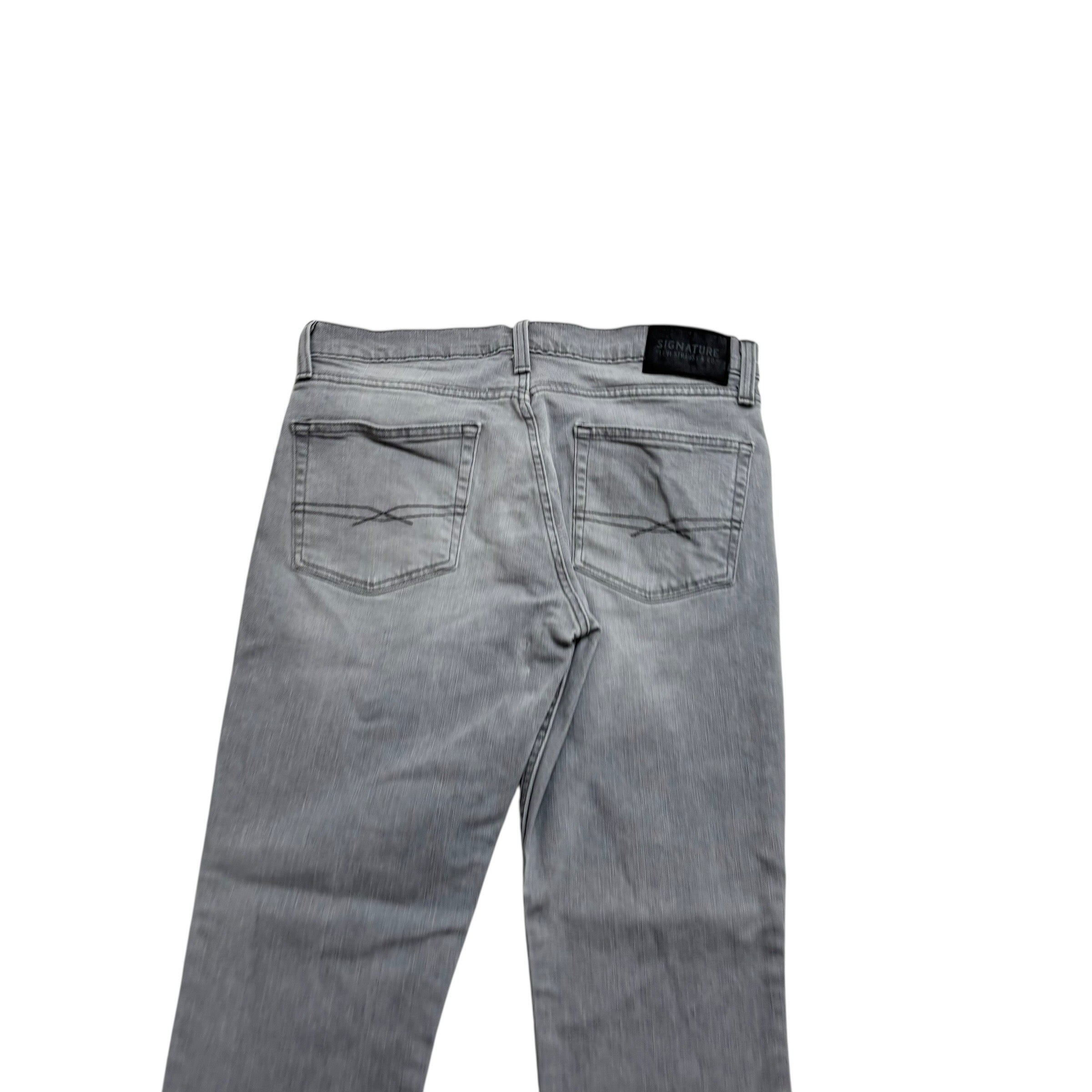 Levis Signature Jeans W32 L30 Mens Grey Slim Fit Stretch Denim
