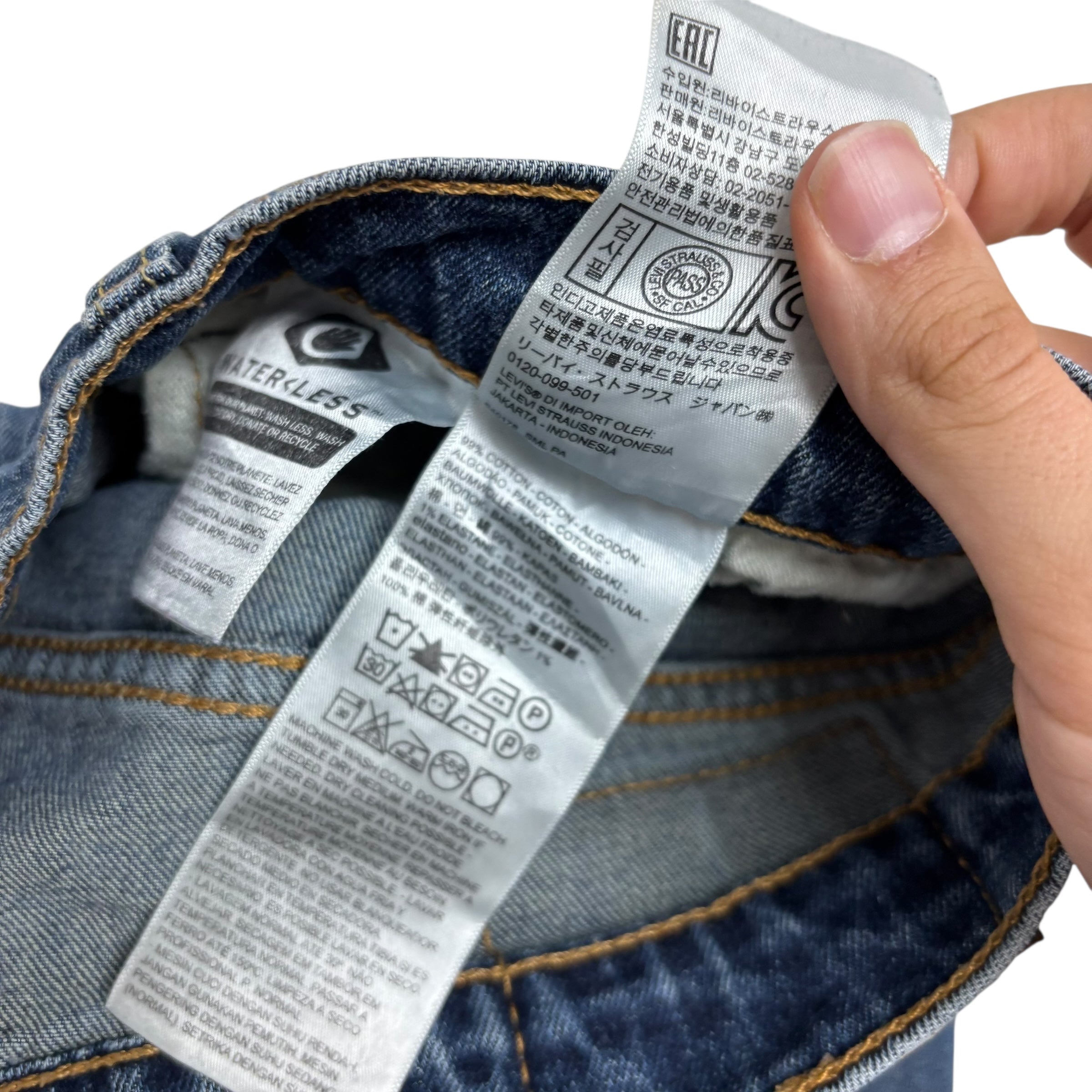 Levis 511 Jeans W34 L30 Mens Mid Blue Slim Fit Stretch Denim (F)