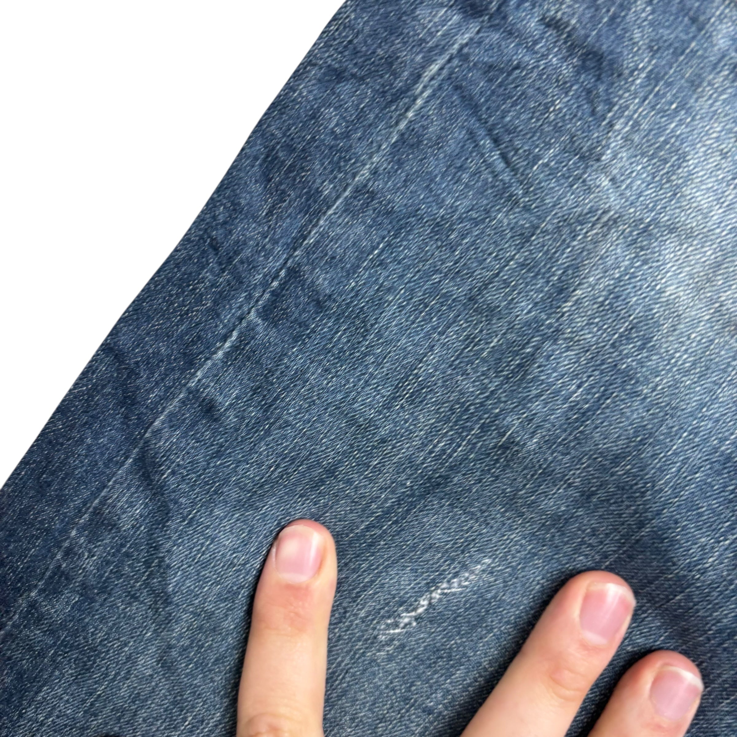 Levis 513 Jeans W34 L32 Mens Dark Blue Slim Straight Fit Stretch Denim (F)