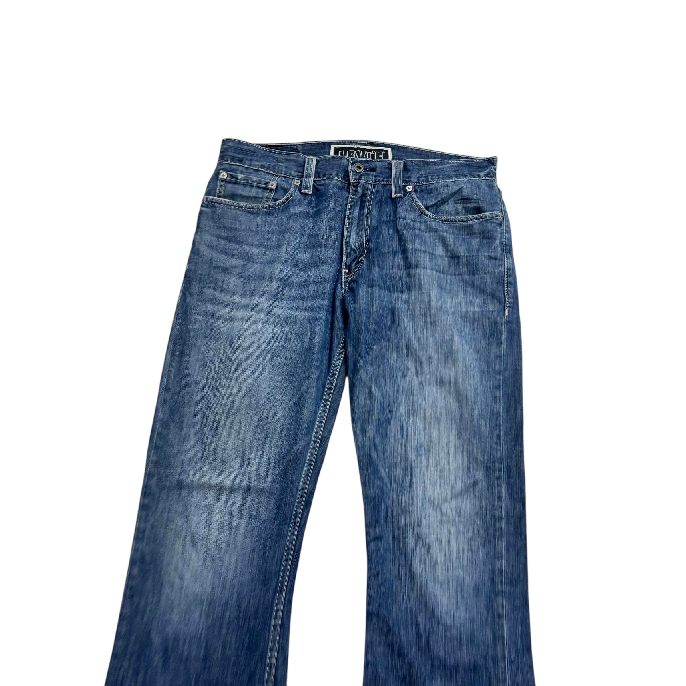 Levis 527 Jeans W34 L34 Mens Mid Blue Regular Bootcut Fit Vintage Denim