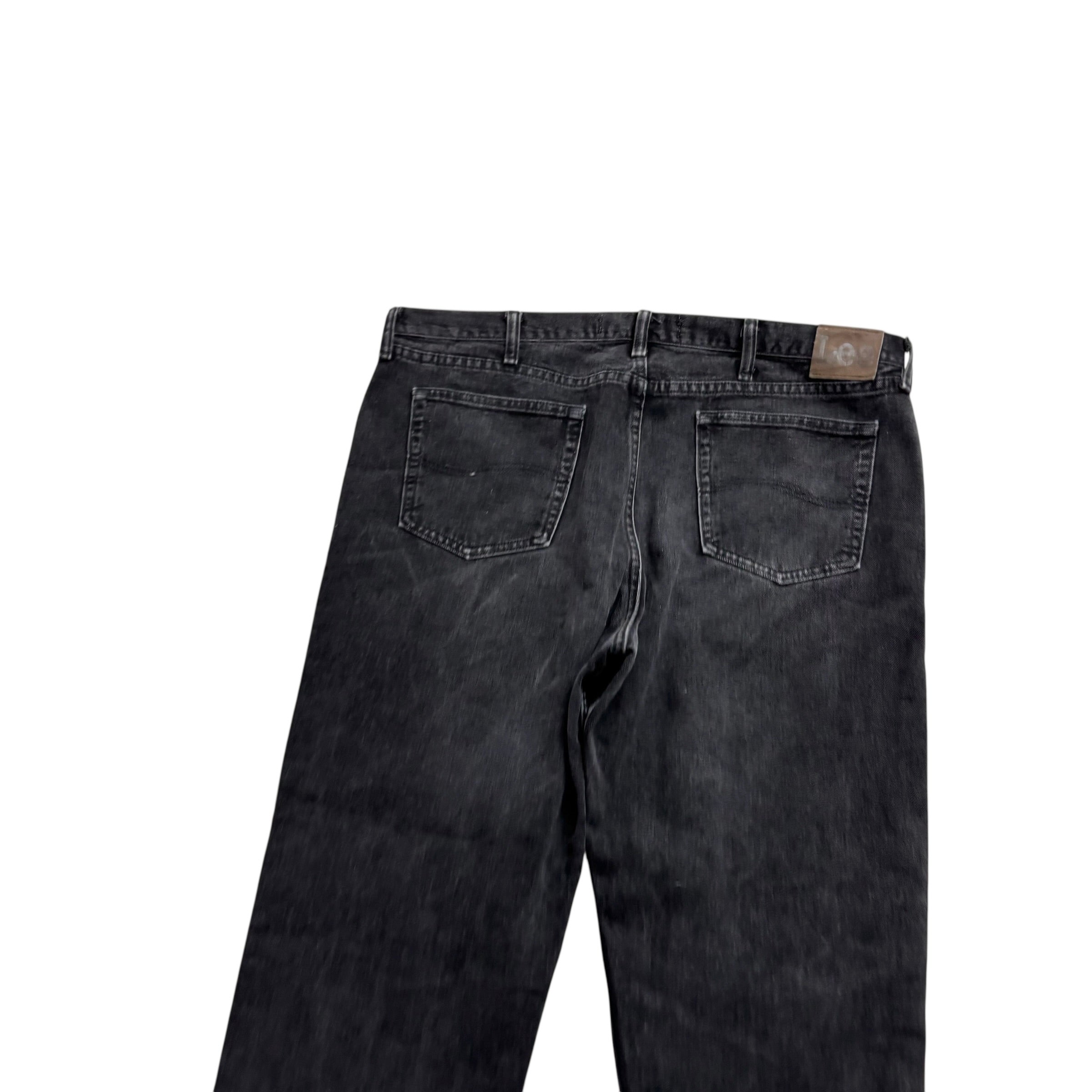 Lee Jeans W40 L32 Mens Black Regular Straight Fit Vintage Denim (E)