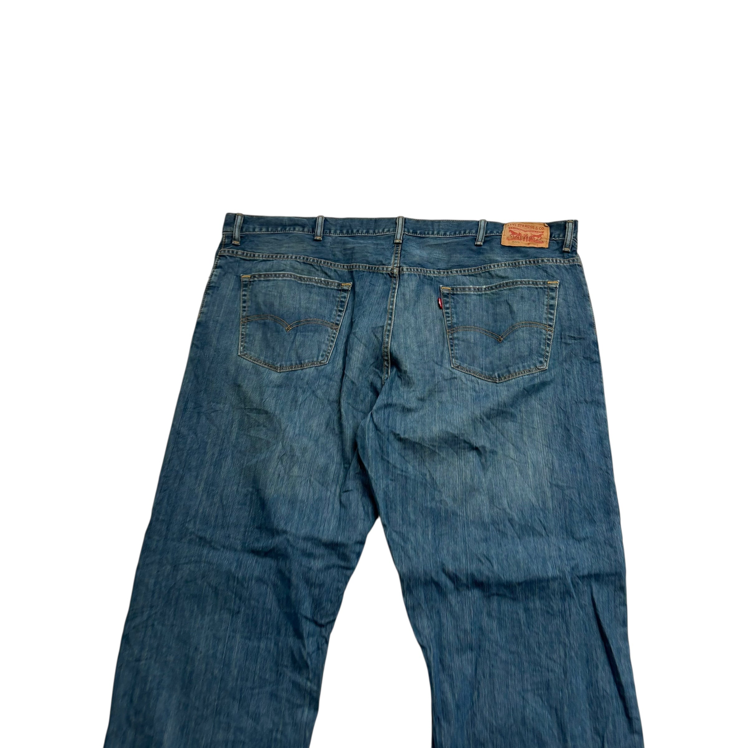 Levis 559 Jeans W50 L32 Mens Dark Blue Baggy Relaxed Straight Fit Denim (E)