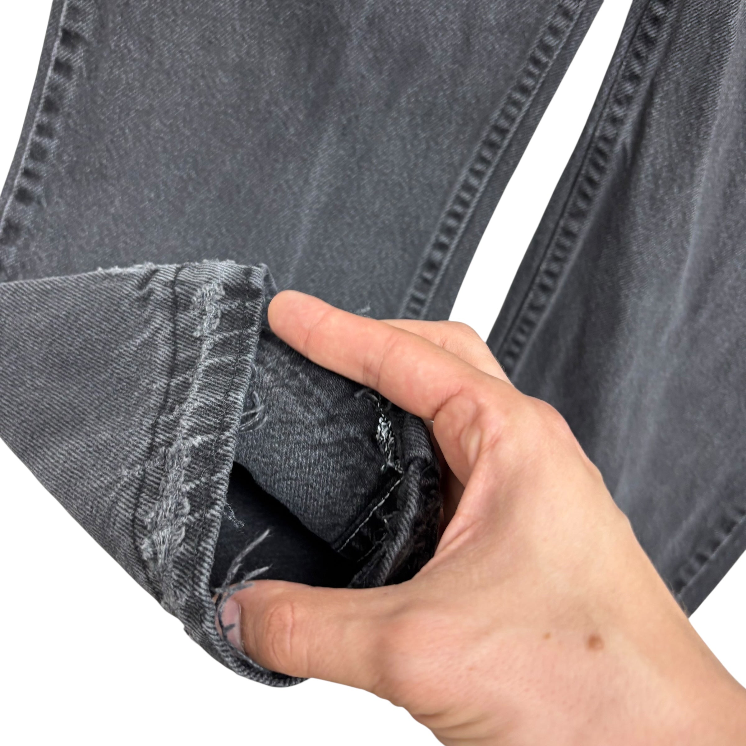 Wrangler Jeans W30 L29 Mens Black Relaxed Straight Fit Vintage Denim (F)