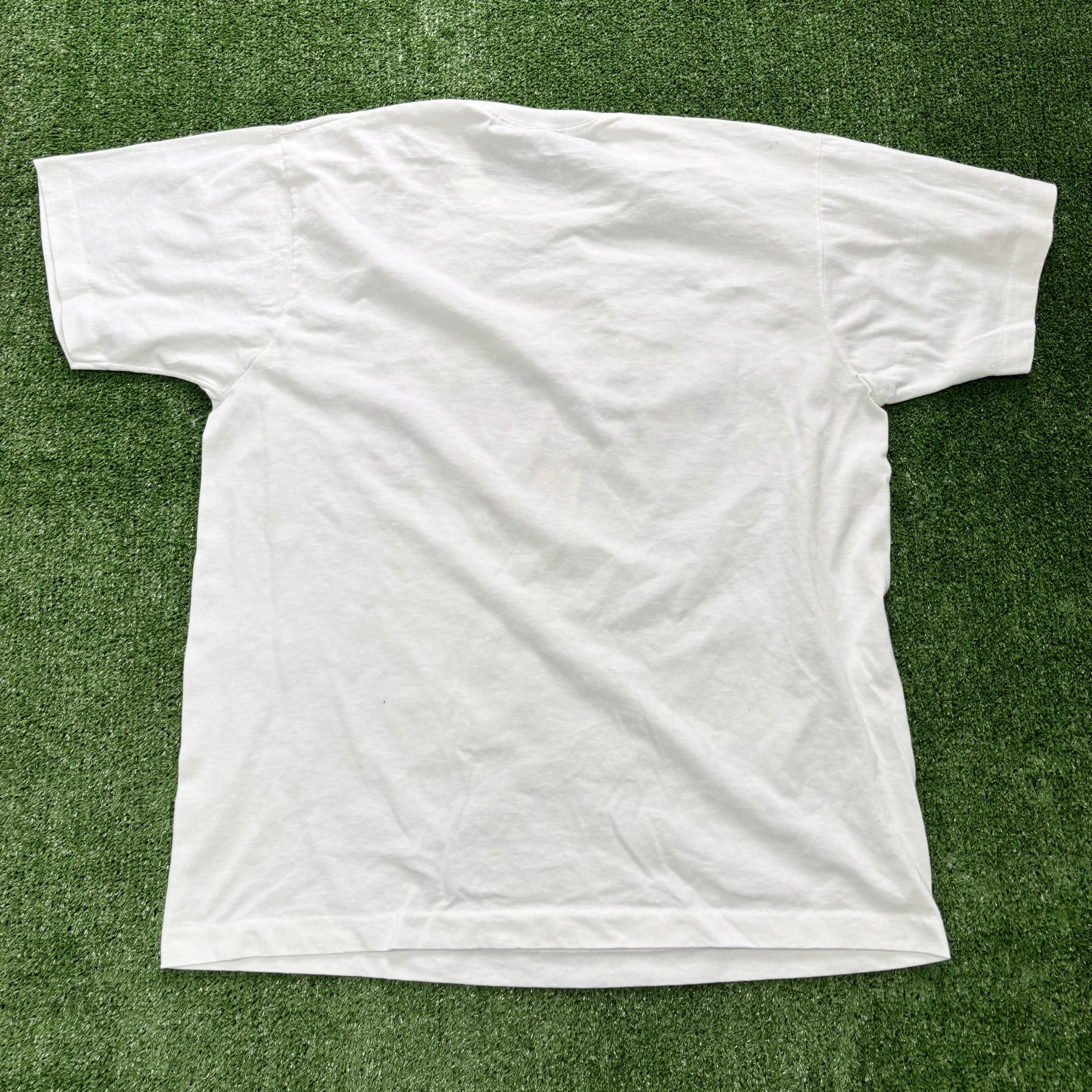 Vintage T Shirt Mens XL White Single Stitch Graphic Print 90s USA