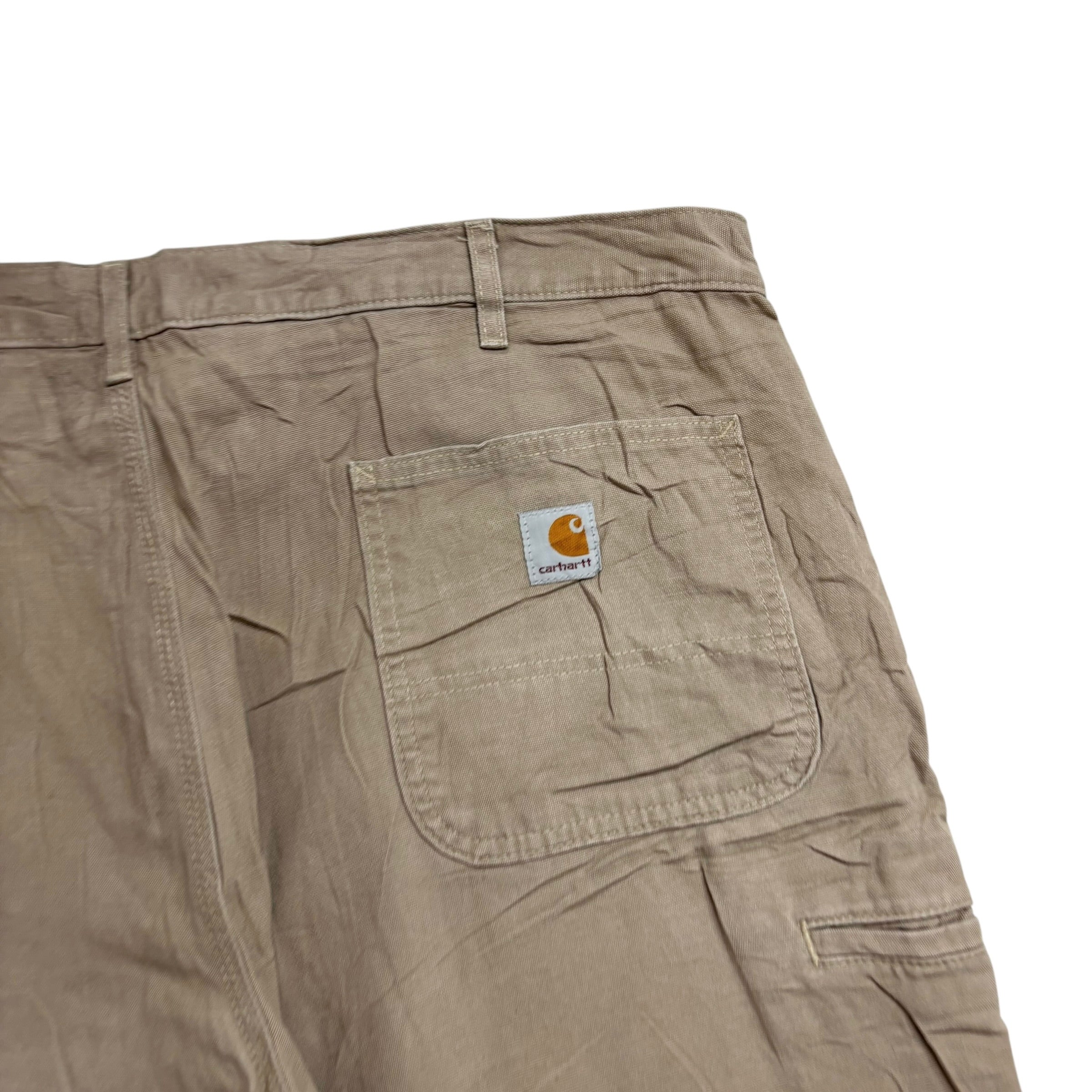 Carhartt Carpenter Pants W40 L30 Mens Beige Khaki Relaxed Baggy Fit Trousers (E)