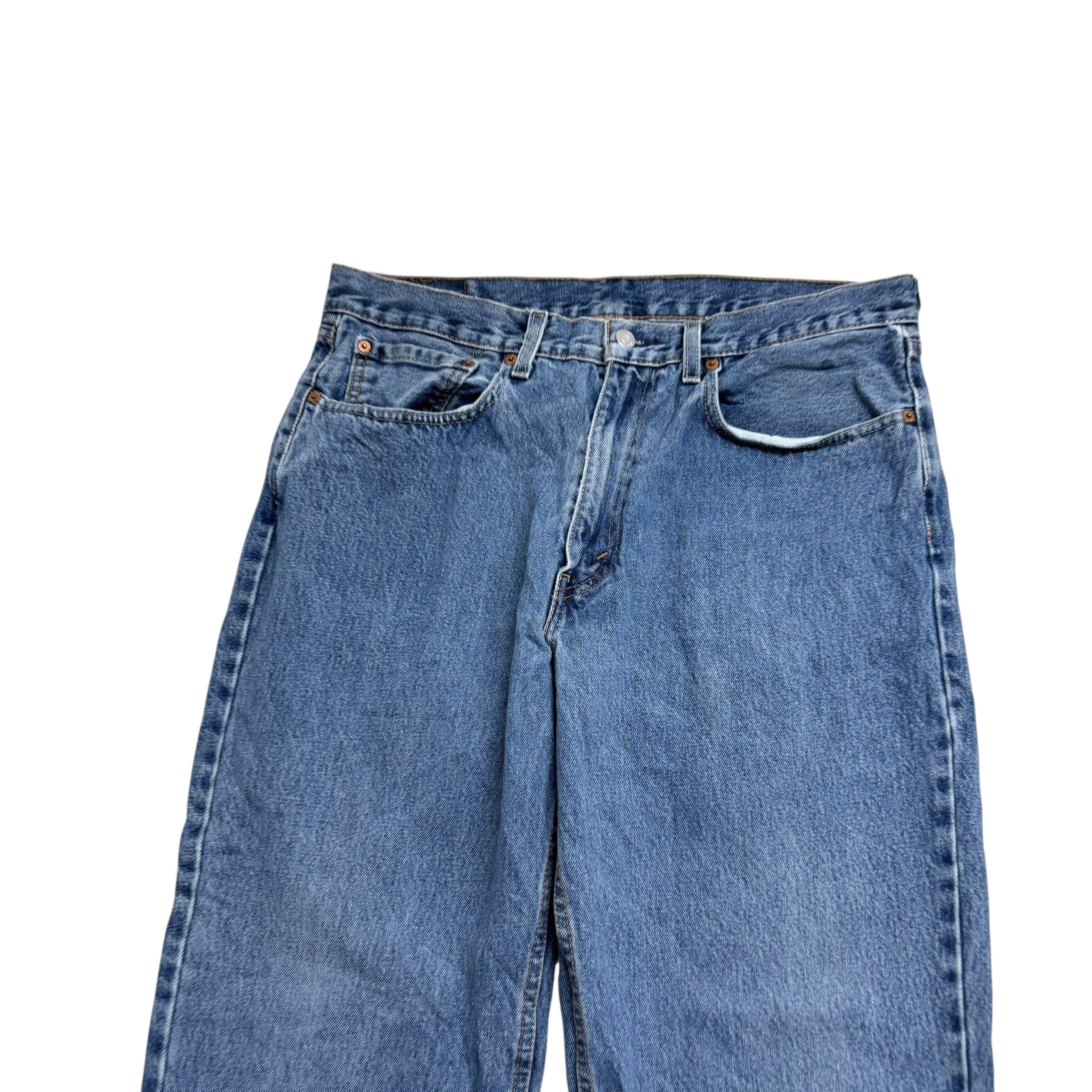 Levis 550 Jeans W36 L32 Mens Mid Blue Baggy Relaxed Straight Fit Denim (E)