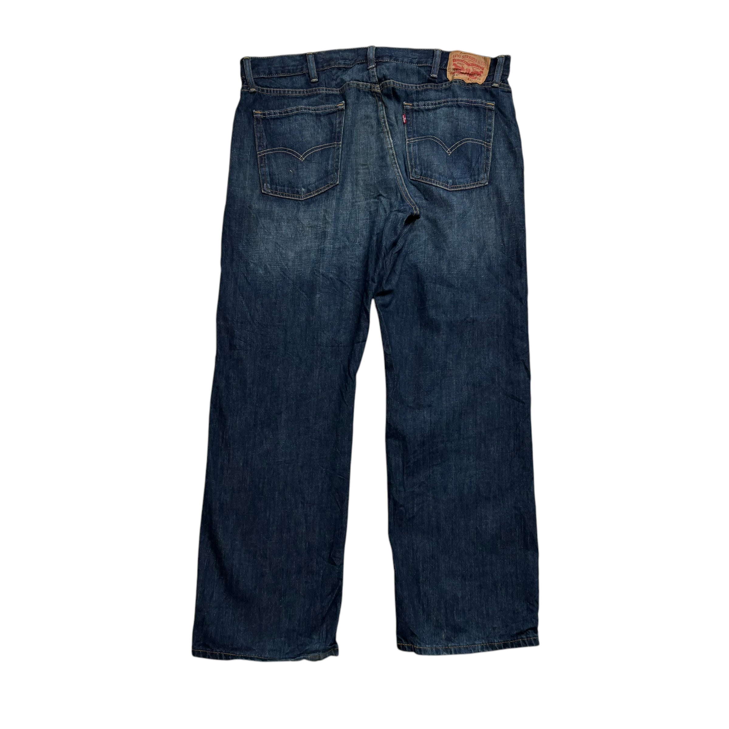 Levis 514 Jeans W40 L30 Mens Dark Blue Regular Straight Fit Vintage Denim (E)