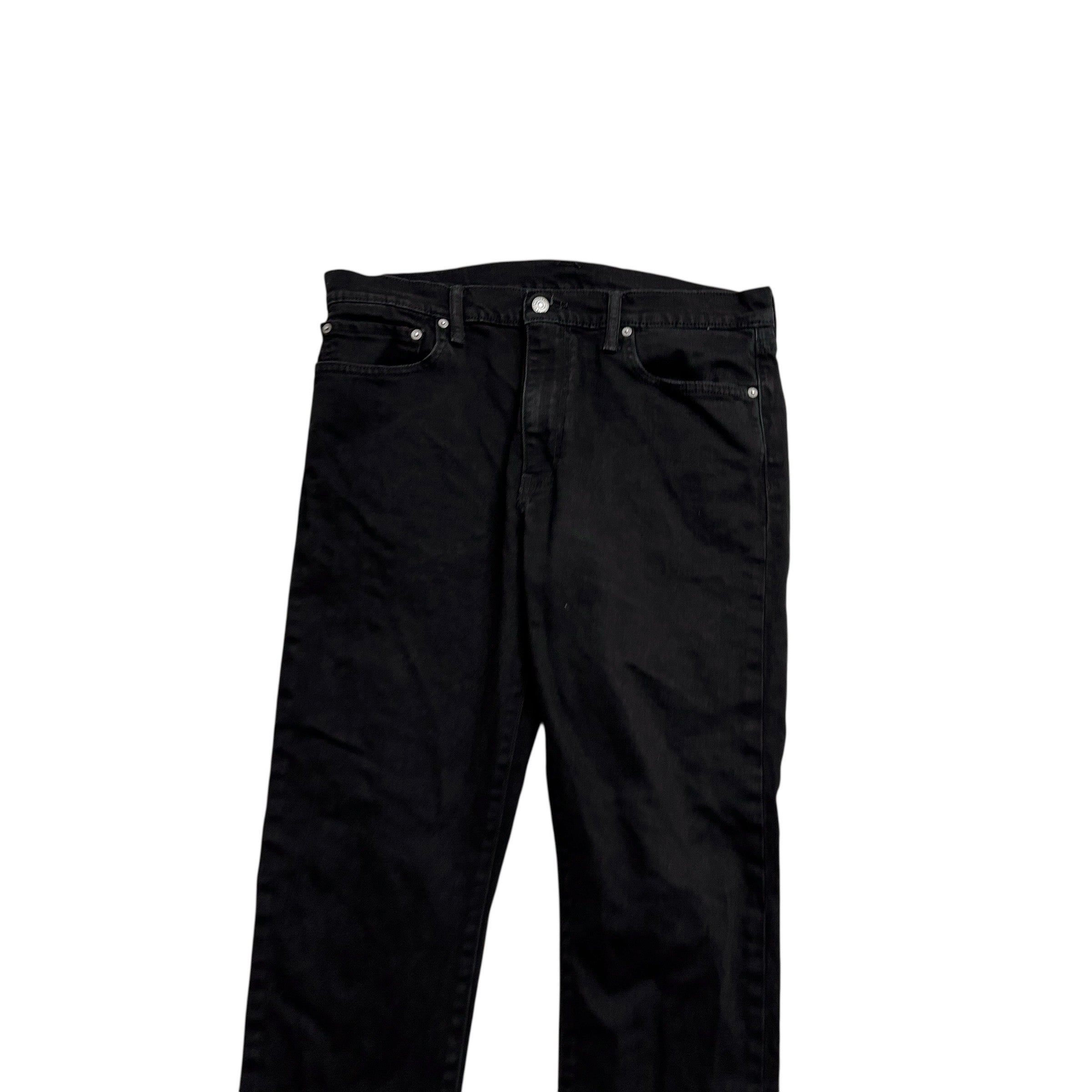Levis 512 Jeans W36 L32 Mens Black Slim Tapered Fit Stretch Denim (E)