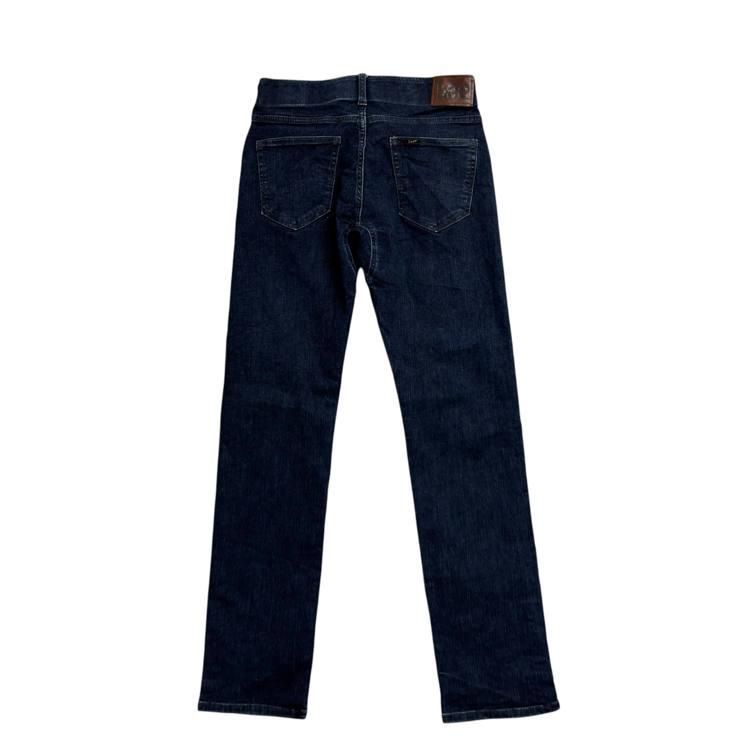 Lee Jeans W29 L31 Mens Dark Blue Slim Straight Fit Stretch Denim (E)