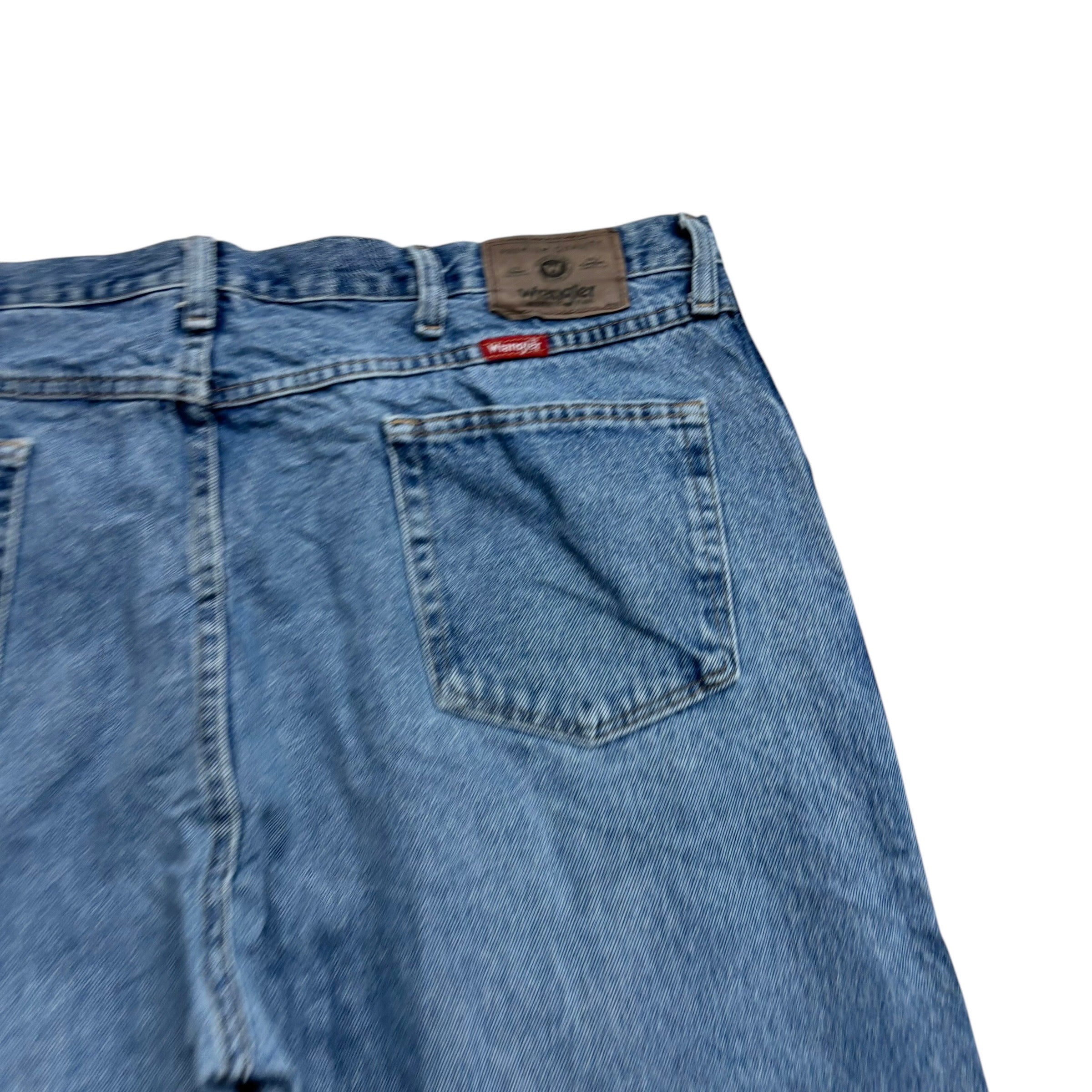 Wrangler Jeans W42 L30 Mens Light Blue Regular Straight Fit Denim