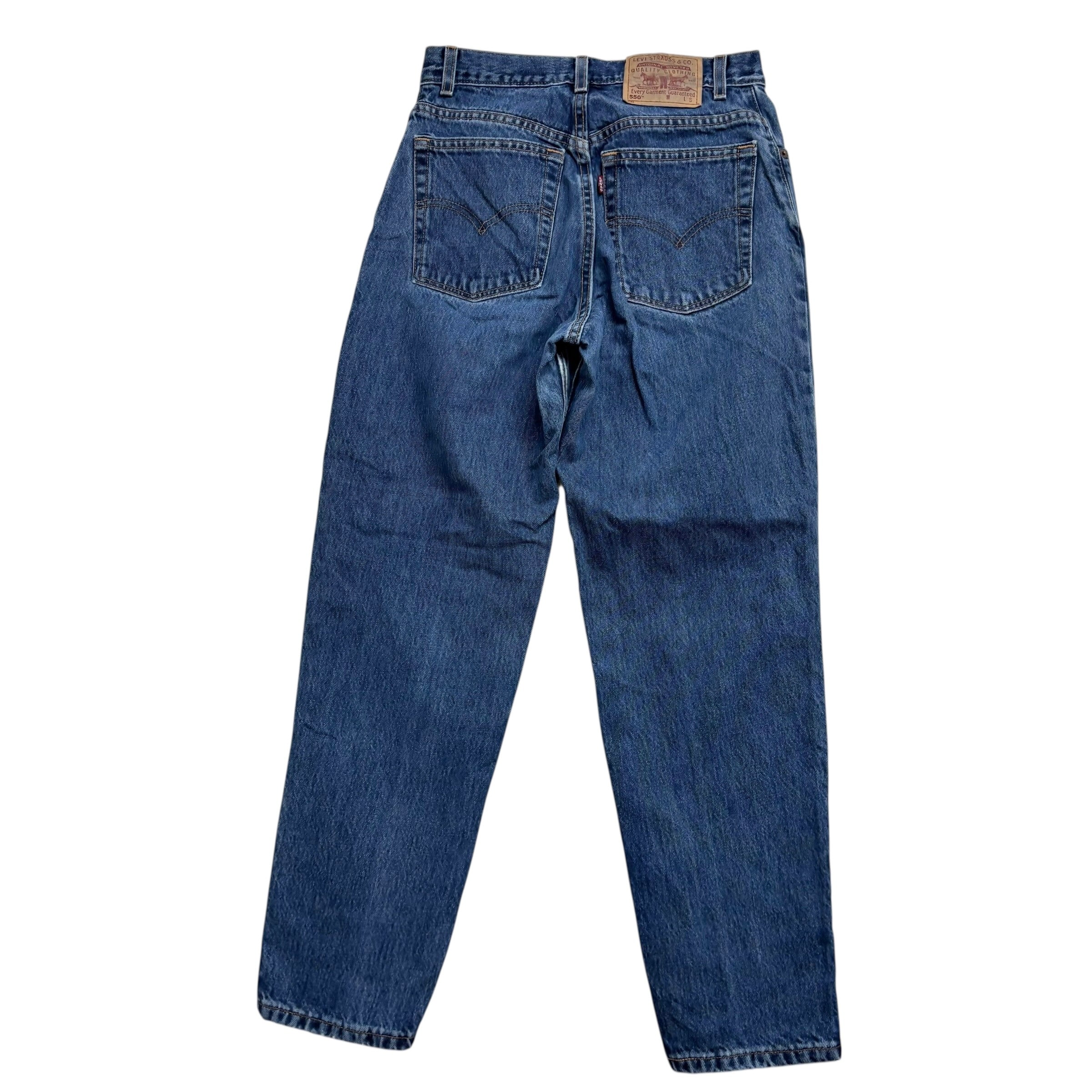 Levis 550 Jeans W26 L28 Womens Mid Blue Relaxed Tapered Vintage USA Made (E)