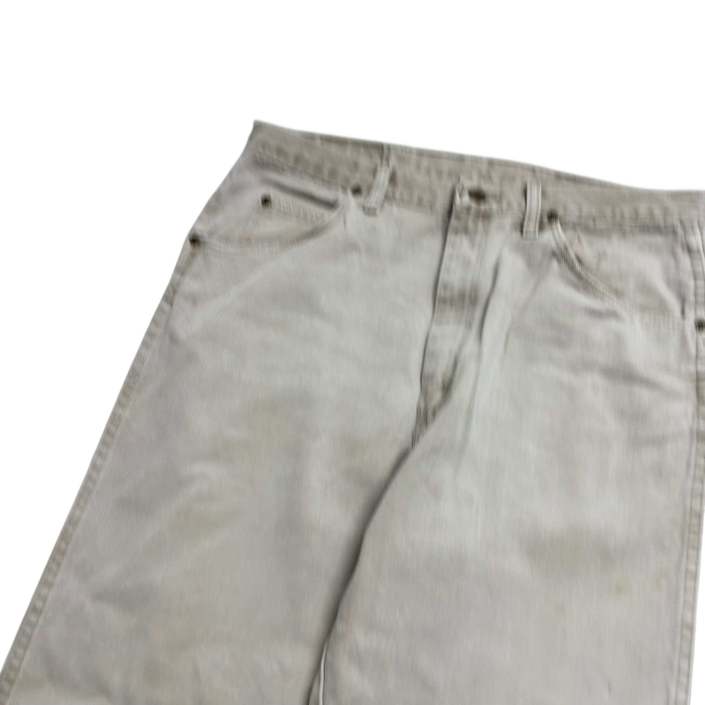 Wrangler Jeans W34 L31 Mens Cream Relaxed Tapered Fit Vintage Denim