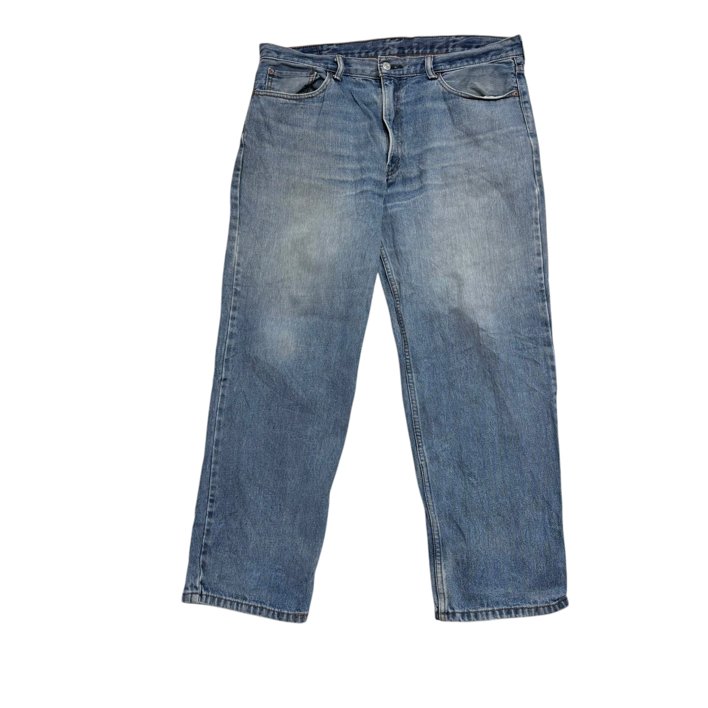 Levis 550 Jeans W38 L30 Mens Light Blue Relaxed Straight Fit Vintage Denim (F)