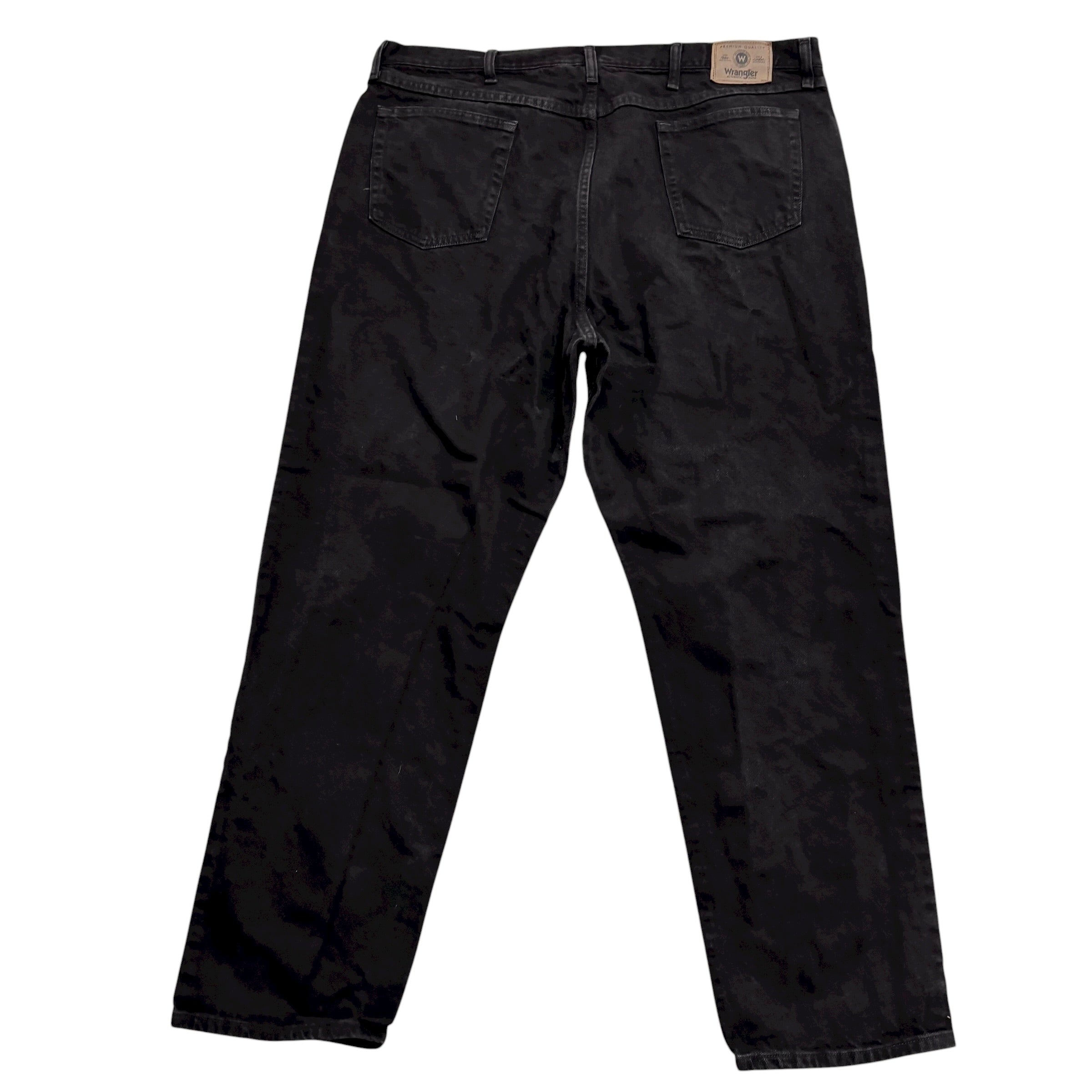Wrangler Jeans W44 L32 Mens Black Relaxed Straight Fit Baggy Denim (E)