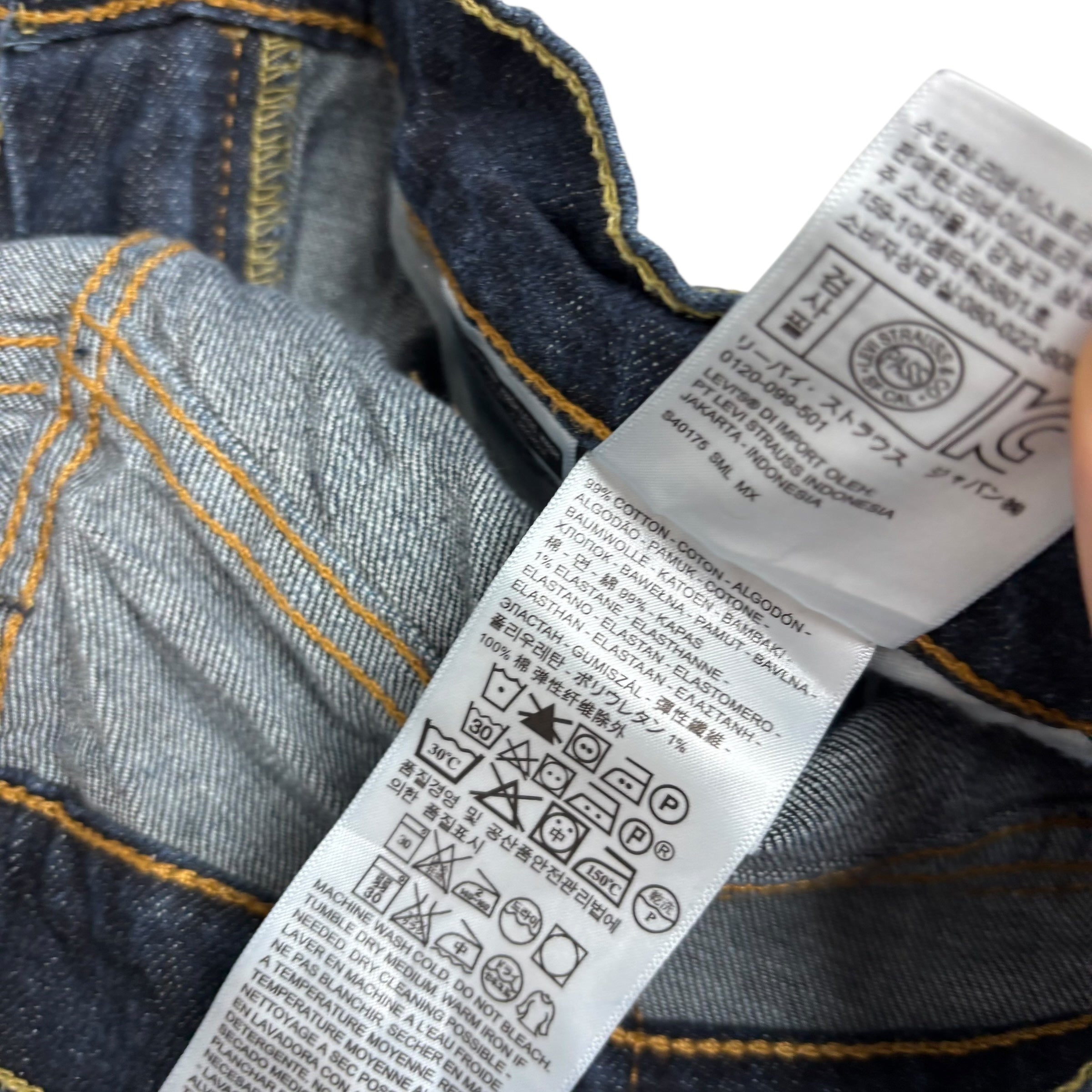 Levis 541 Jeans W33 L29 Mens Dark Blue Athletic Tapered Fit Stretch Denim