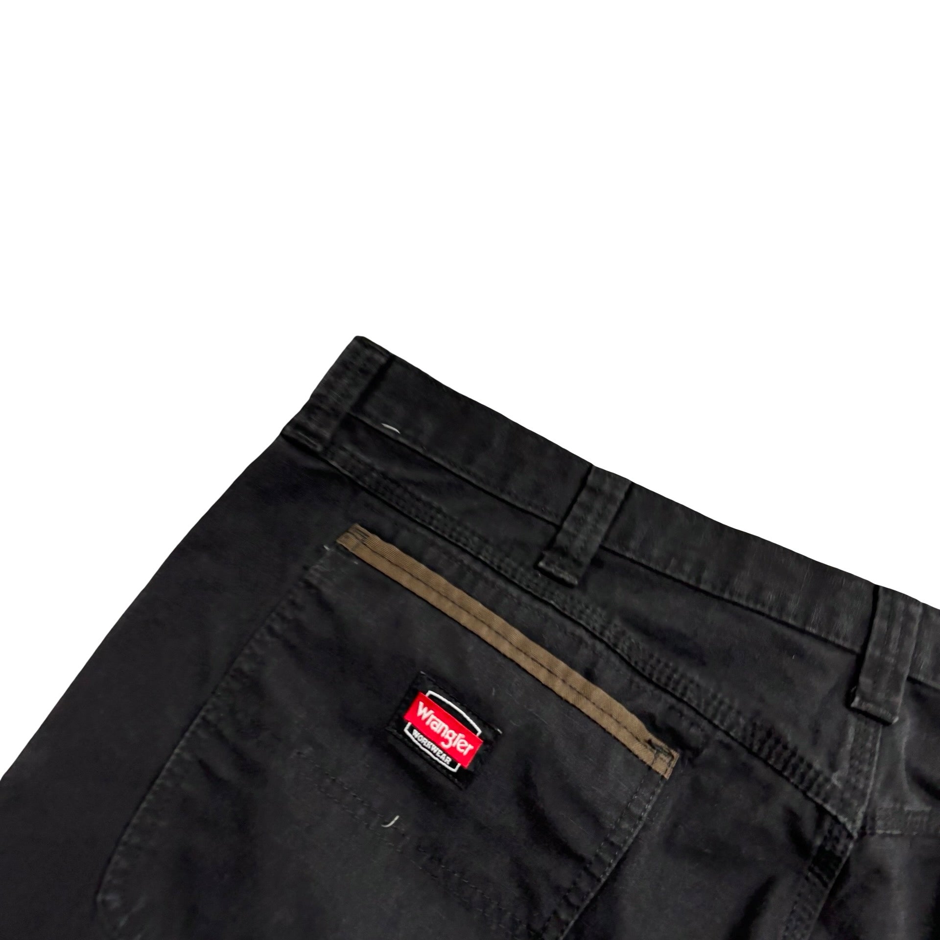 Wrangler Cargo Trousers W42 L30 Mens Black Relaxed Straight Fit Pants (E)