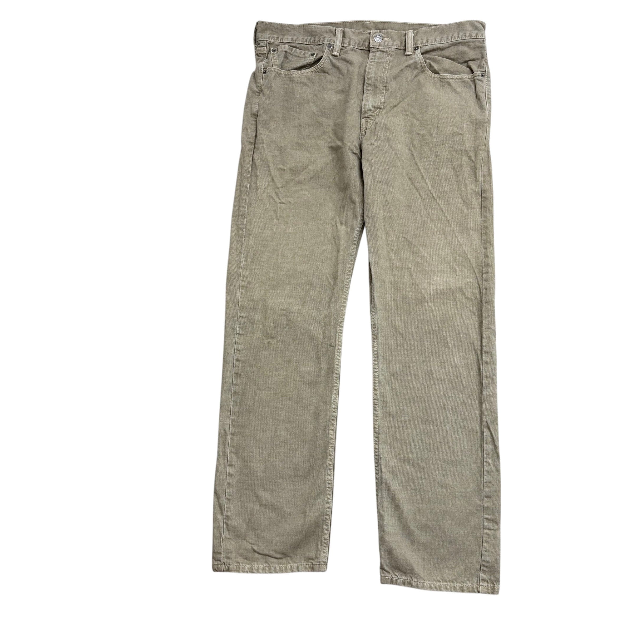 Levis 505 Jeans W36 L32 Mens Green Regular Straight Fit Vintage Denim (E)