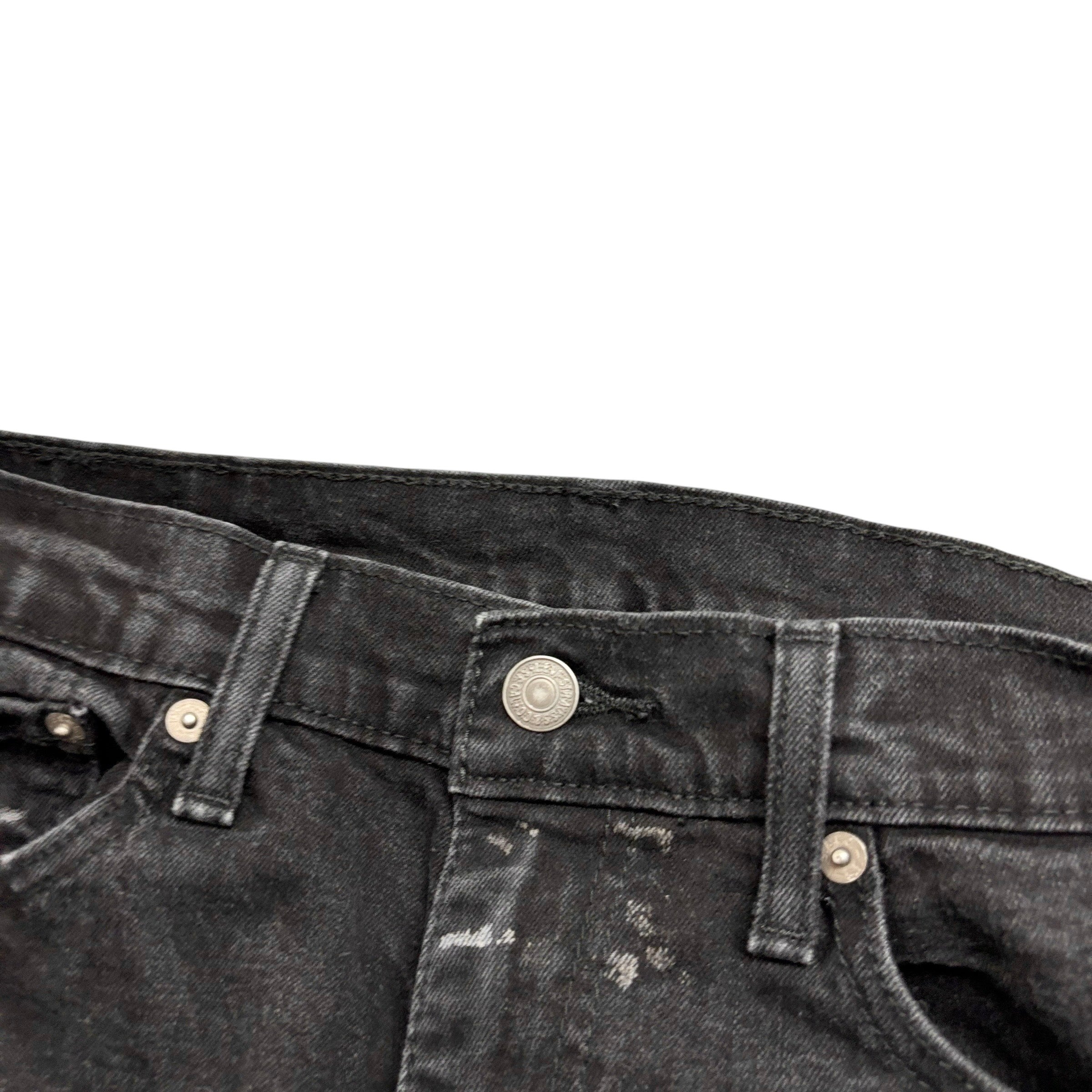 Levis 541 Jeans W34 L28 Mens Black Athletic Tapered Fit Stretch Denim (F)