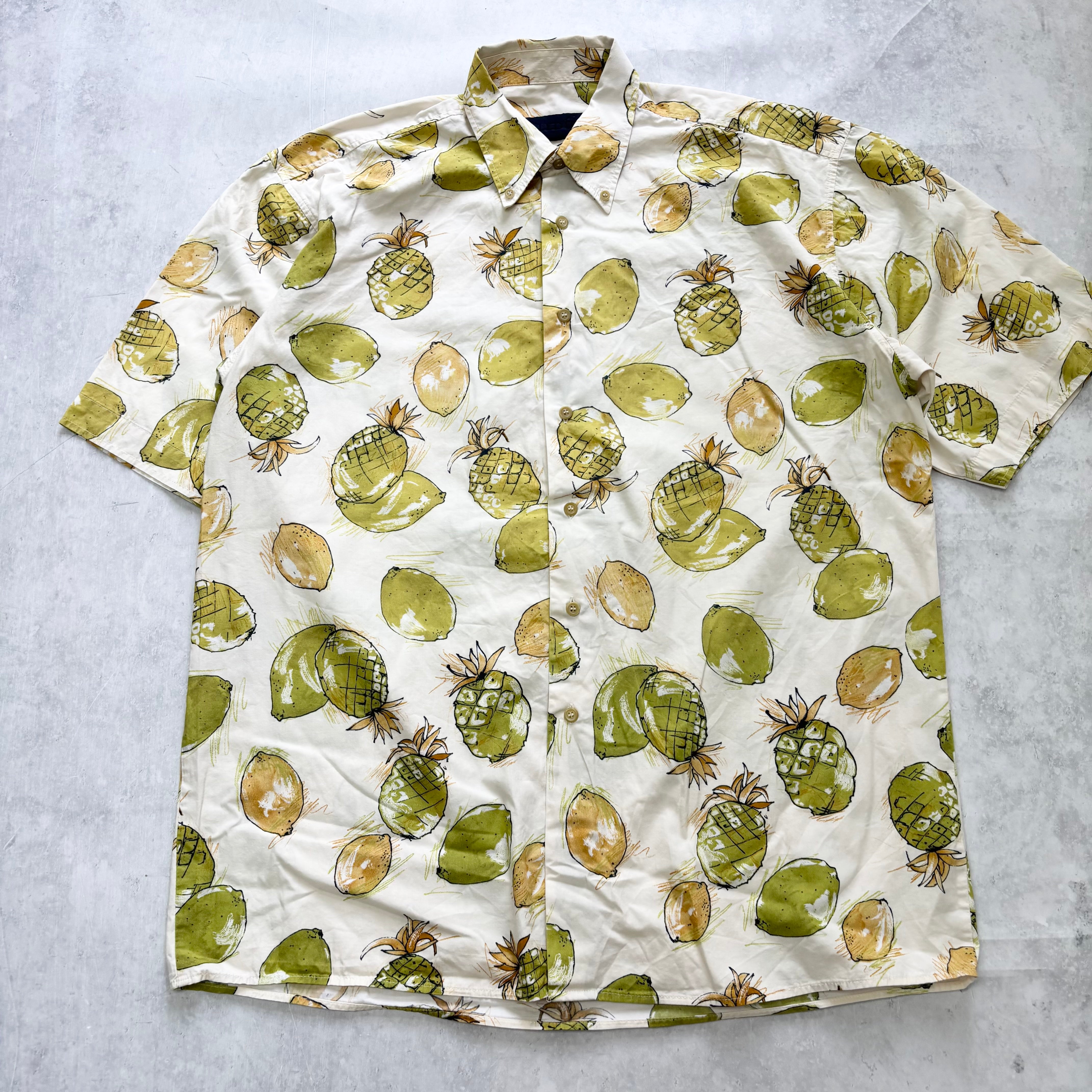 Vintage Hawaiian Shirt Mens Large Multi Floral Aloha Short Sleeve Cotton (E)