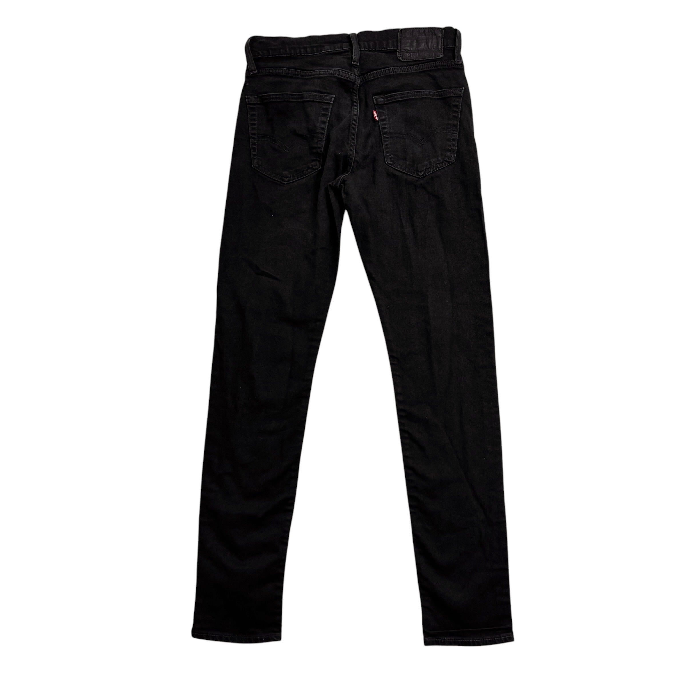 Levis 512 Jeans W29 L32 Mens Black Slim Tapered Fit Stretch Premium Denim (E)