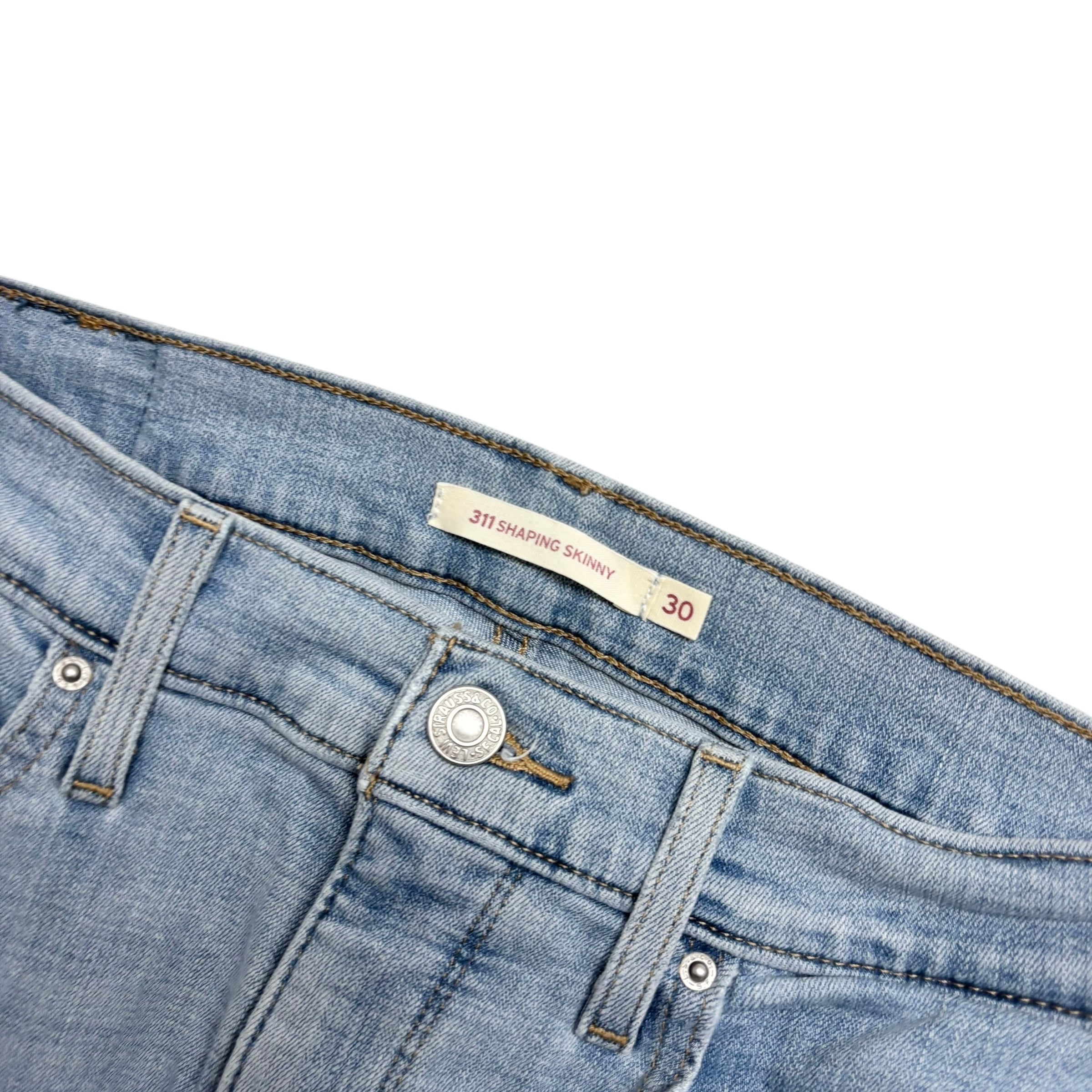 Levis 311 Jeans W30 L28 Womens Light Blue Shaping Skinny Stretch Denim