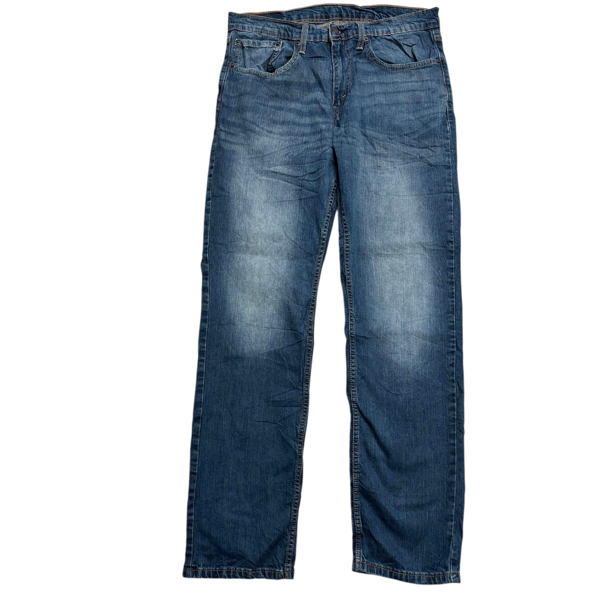 Levis 559 Jeans W34 L34 Mens Dark Blue Regular Straight Fit Stretch Denim (E)