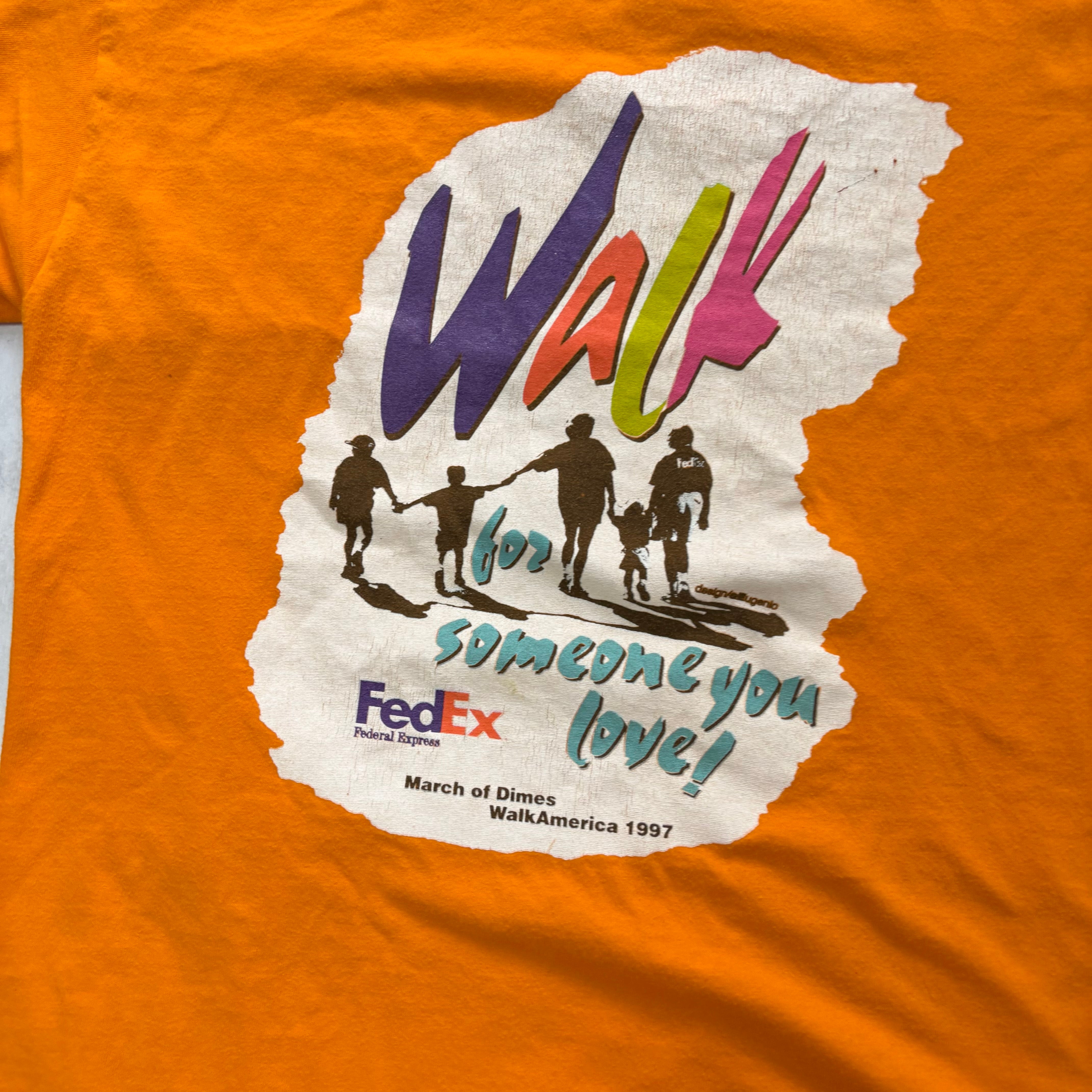 Vintage T Shirt Mens XL Orange Single Stitch Graphic Print 90s USA (E)