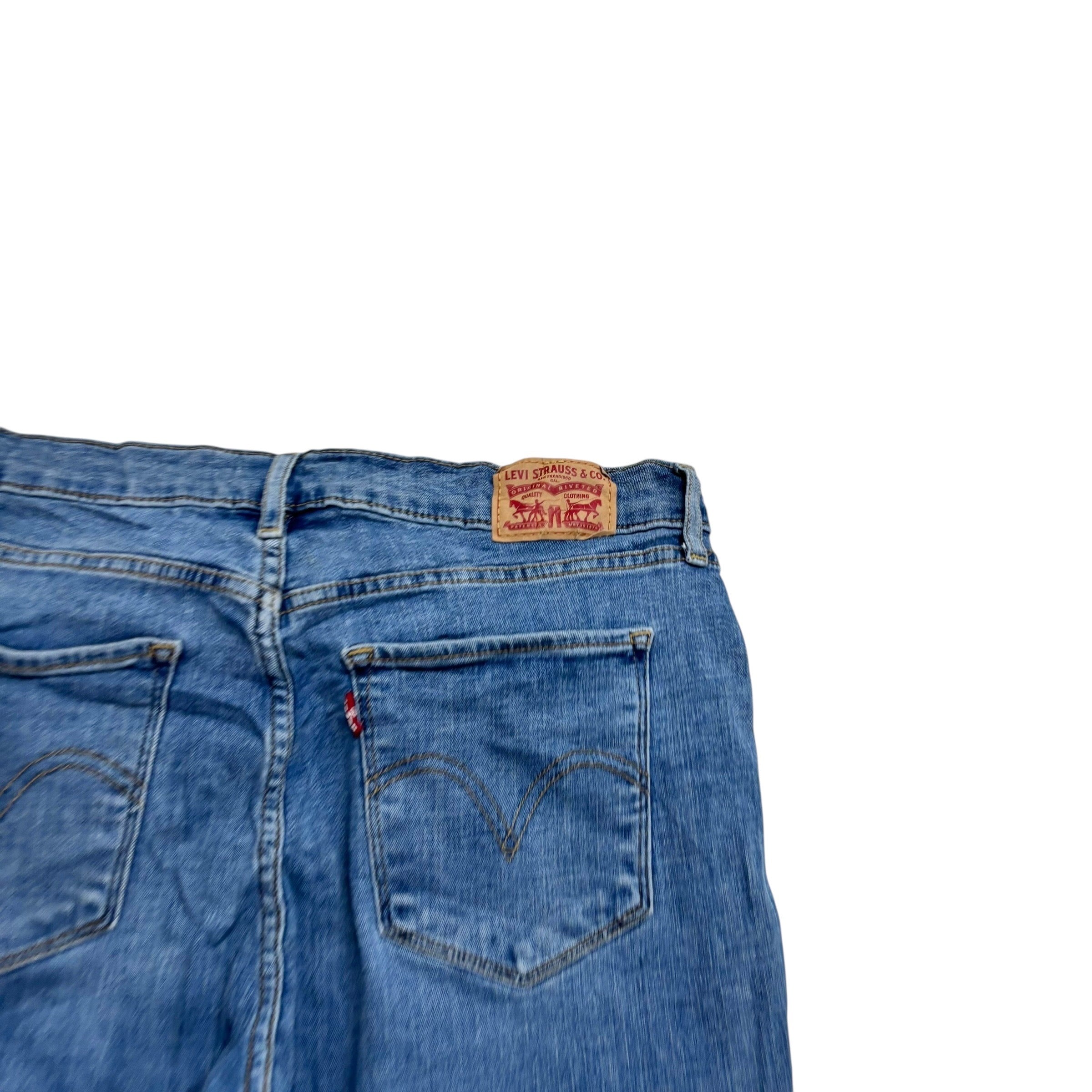 Levis Jeans W31 L30 Womens Classic Bootcut Mid Blue Stretch Denim