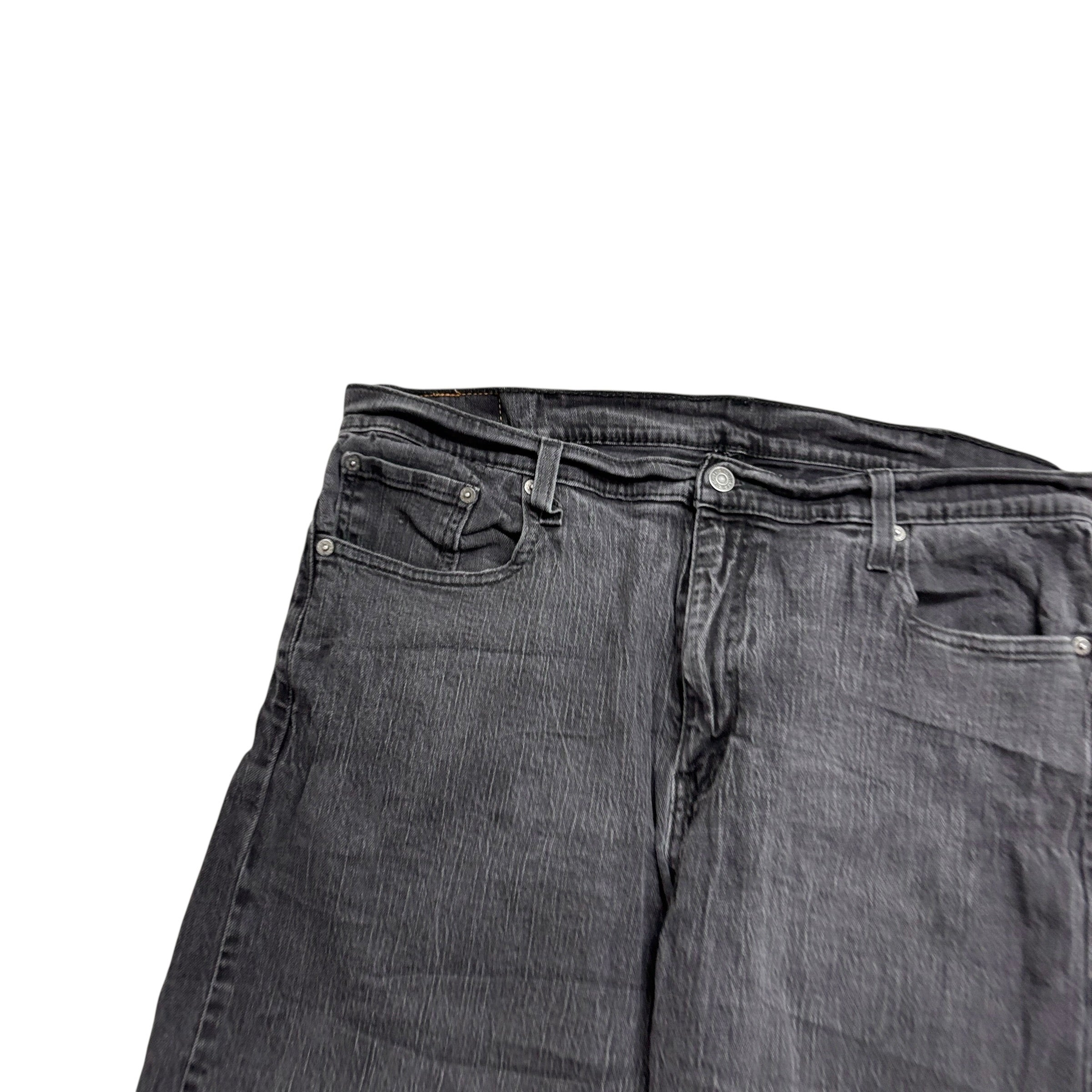 Levis 569 Jeans W38 L27 Mens Black Relaxed Straight Fit Stretch Denim