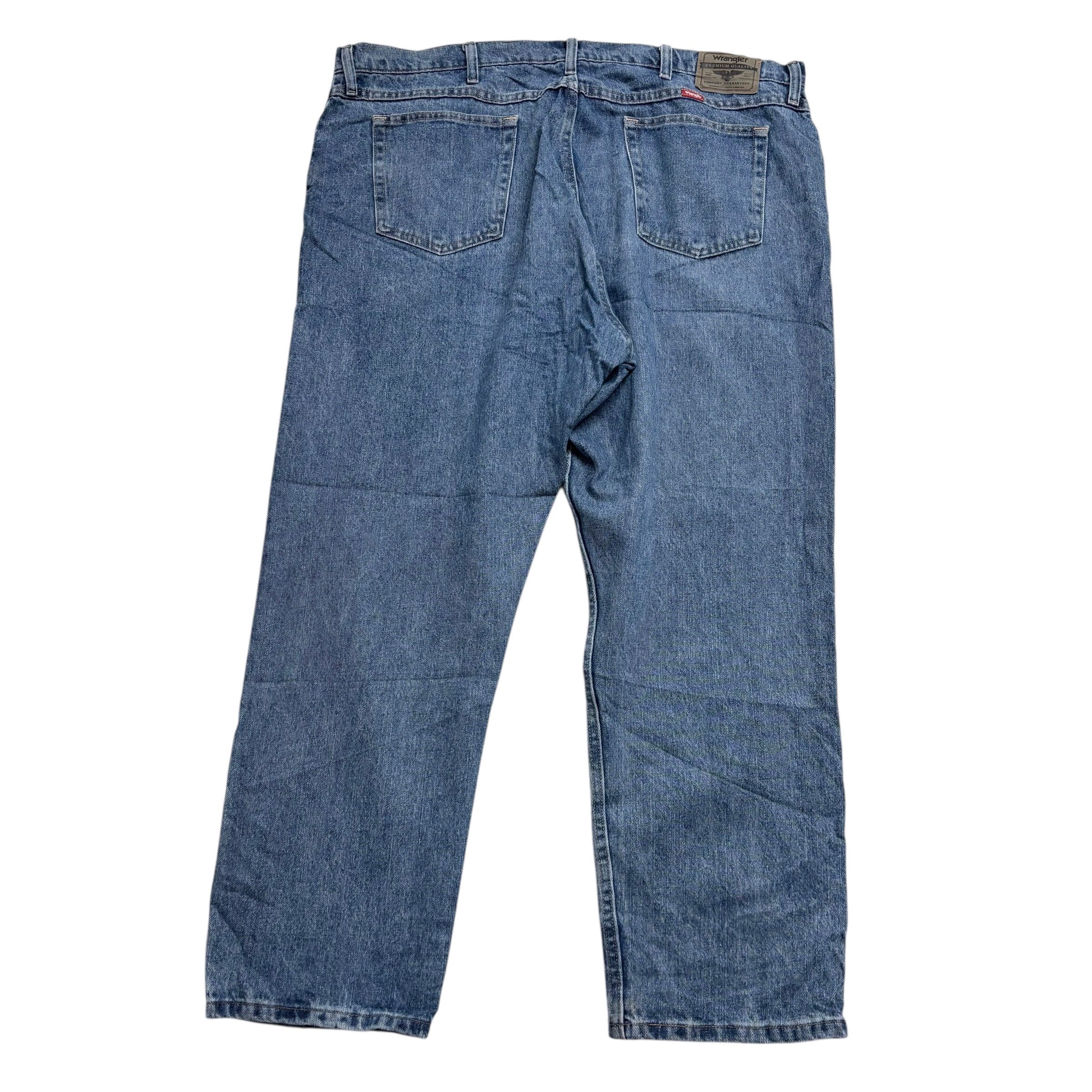 Wrangler Jeans W44 L31 Mens Mid Blue Relaxed Straight Fit Denim (E)