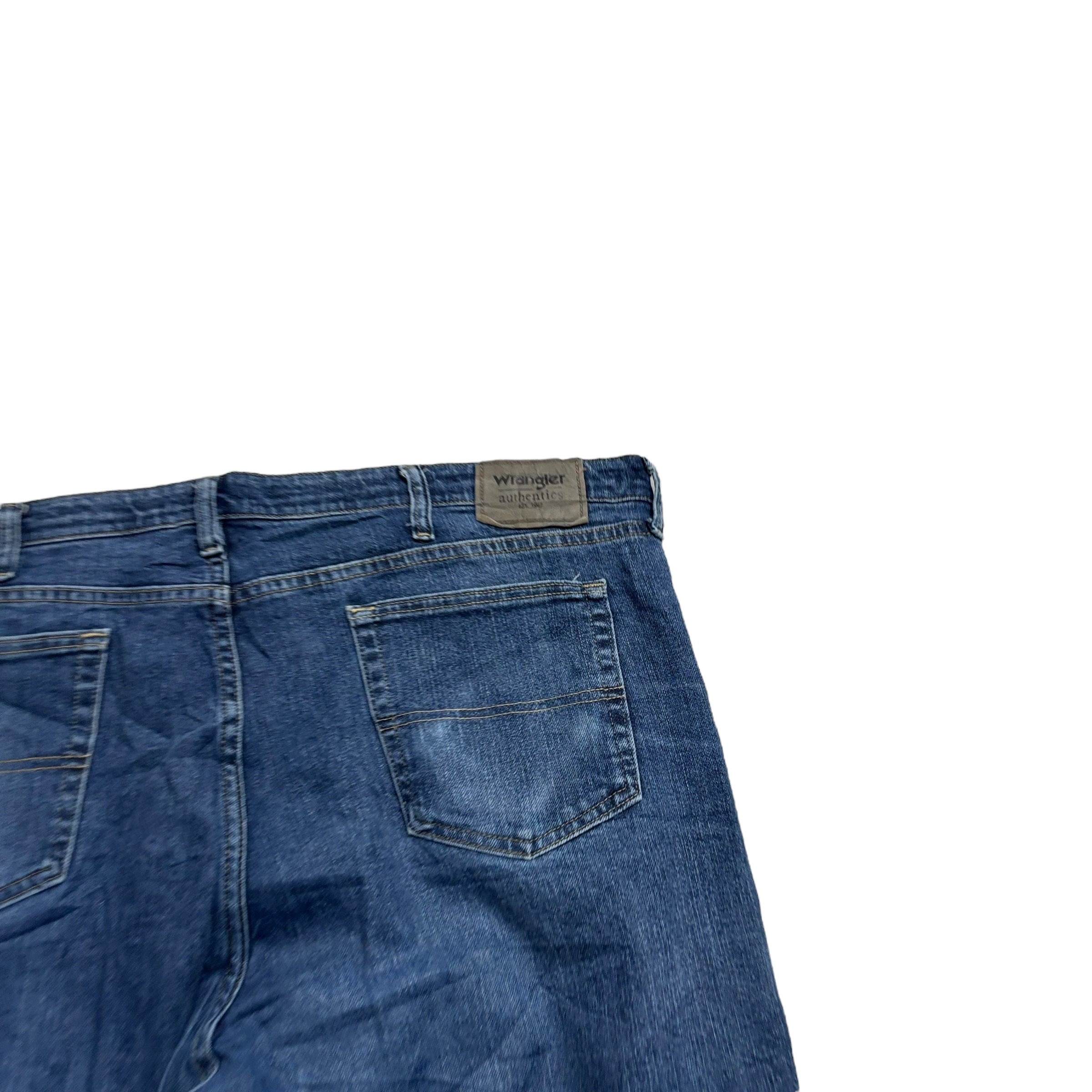 Wrangler Jeans W44 L30 Mens Dark Blue Regular Straight Fit Stretch Denim (E)
