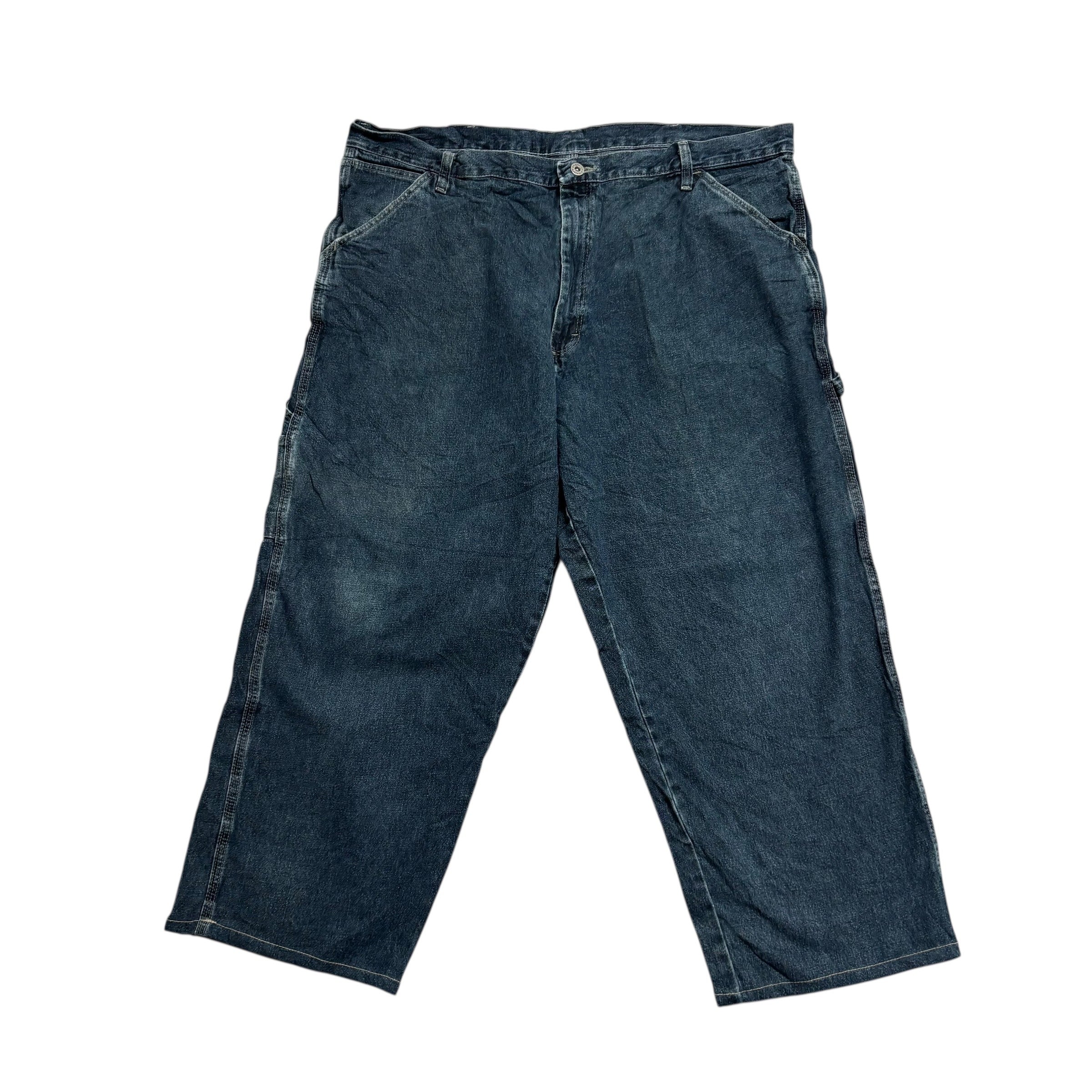 Wrangler Carpenter Jeans W40 L27 Mens Dark Blue Relaxed Straight Fit Denim