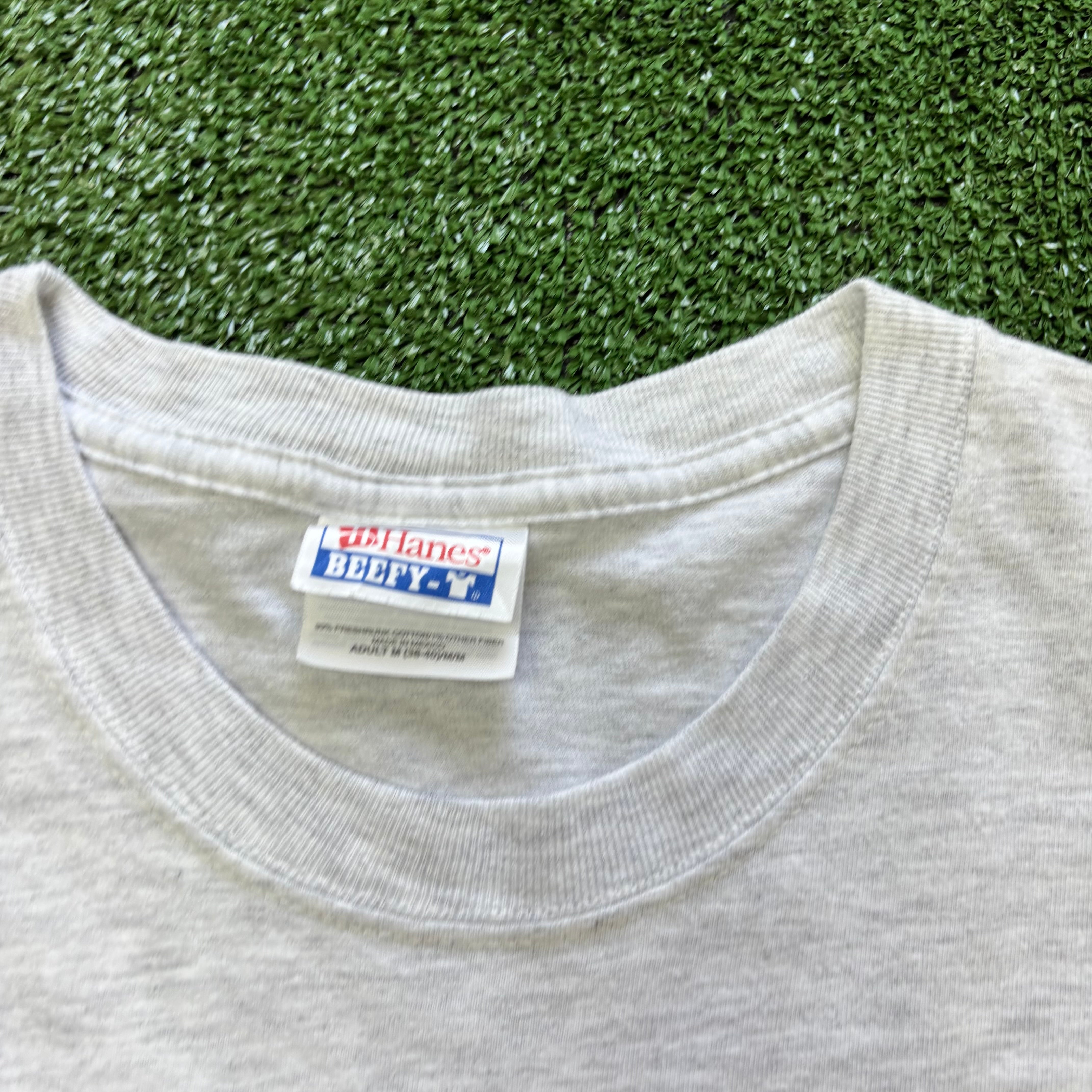 Vintage T Shirt Mens Medium Grey Graphic Print 00s USA (E)