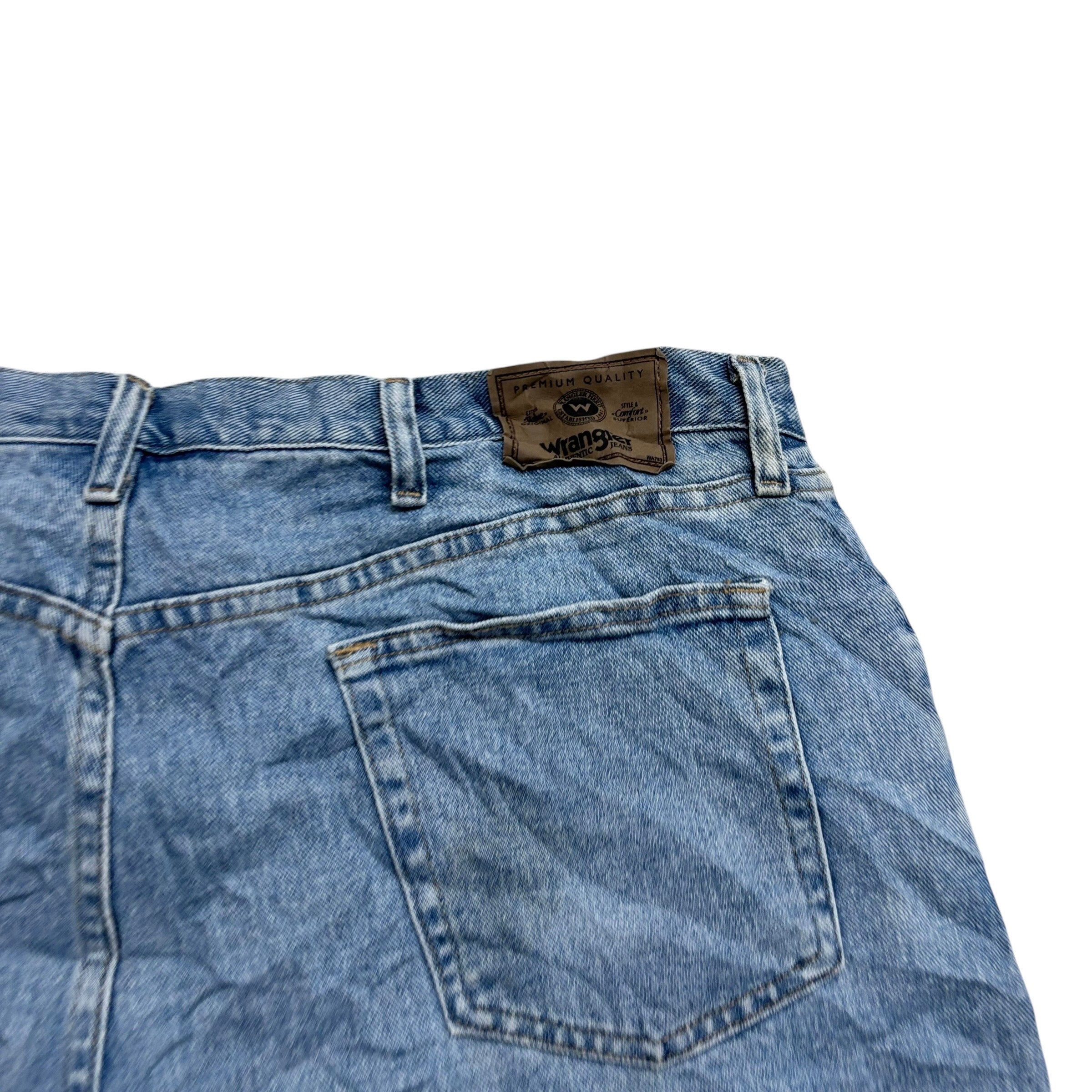 Wrangler Baggy Jorts W42 Mens Denim Shorts Light Blue Relaxed Fit (E)