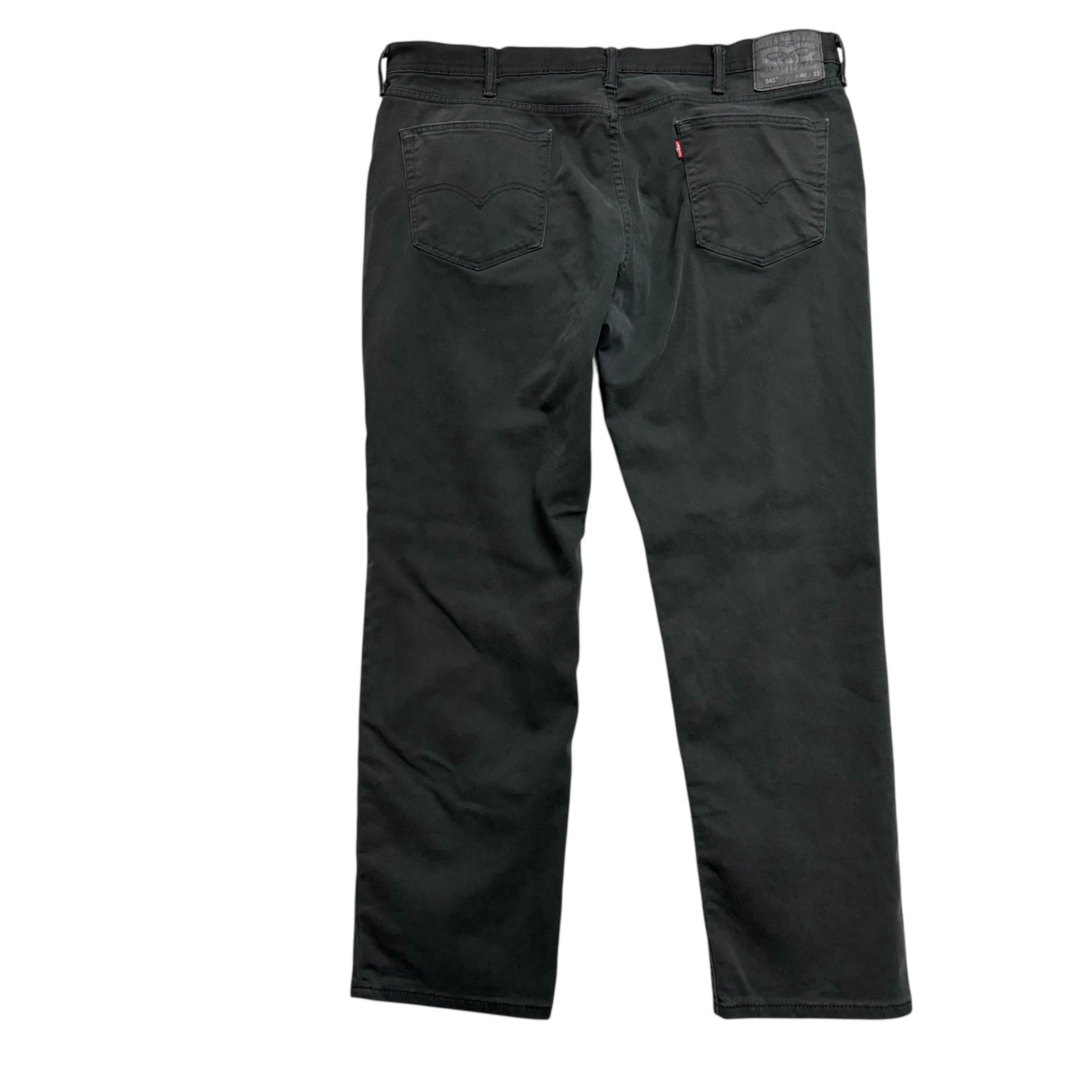 Levis 541 Jeans W40 L31 Mens Black Athletic Tapered Fit Stretch Denim (F)