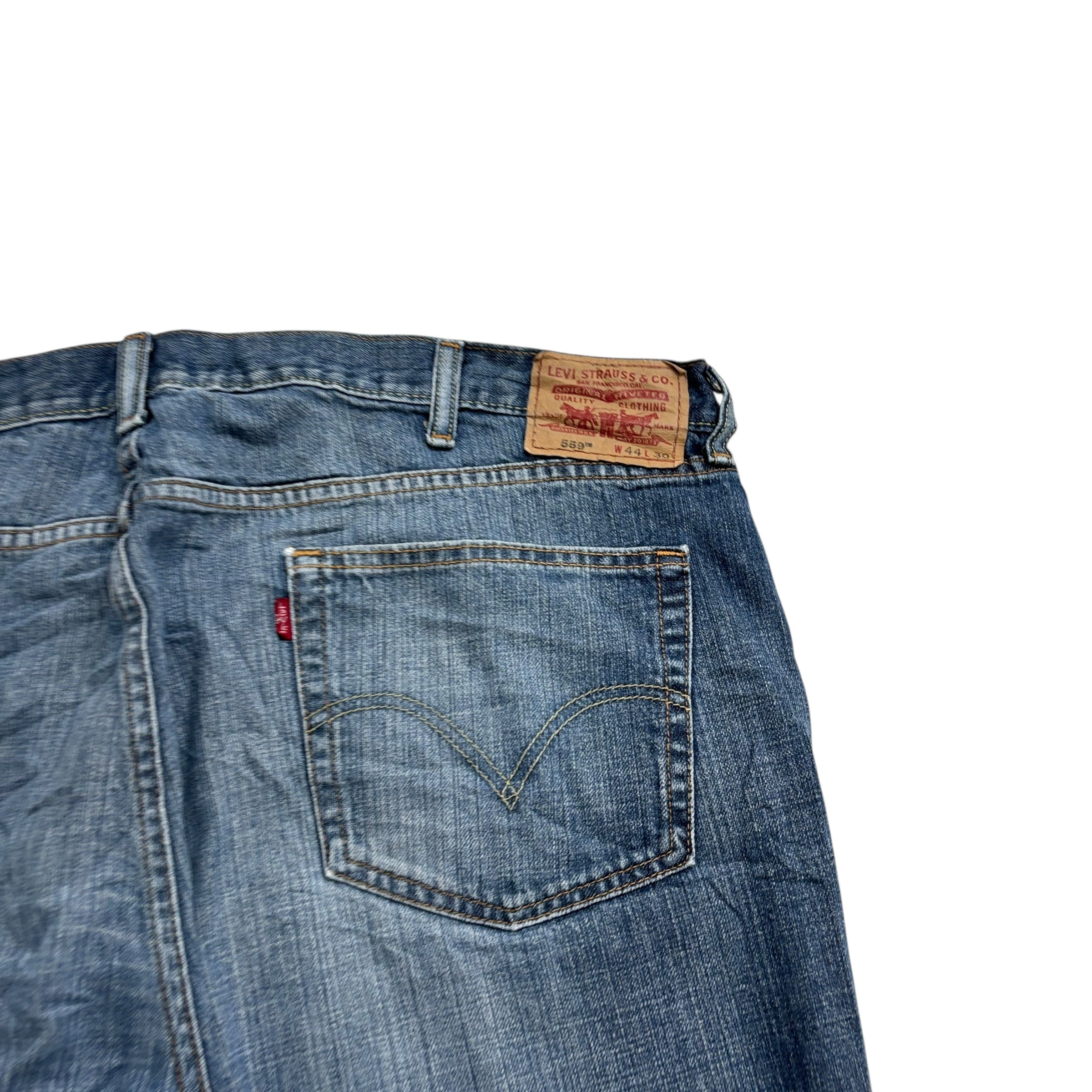 Levis 559 Jeans W44 L30 Mens Mid Blue Baggy Relaxed Straight Fit Vintage Denim