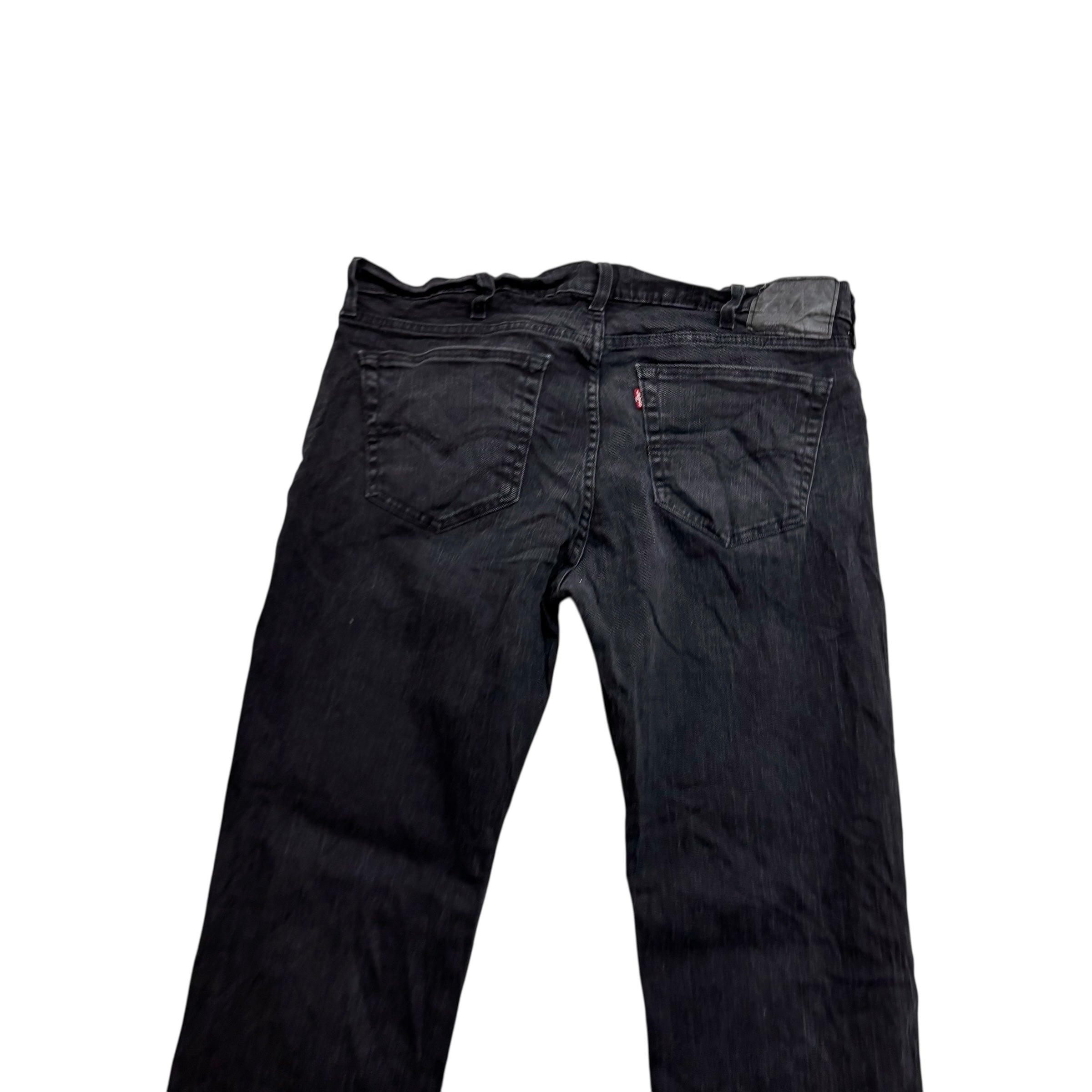 Levis 559 Jeans W38 L30 Mens Black Regular Straight Fit Stretch Denim