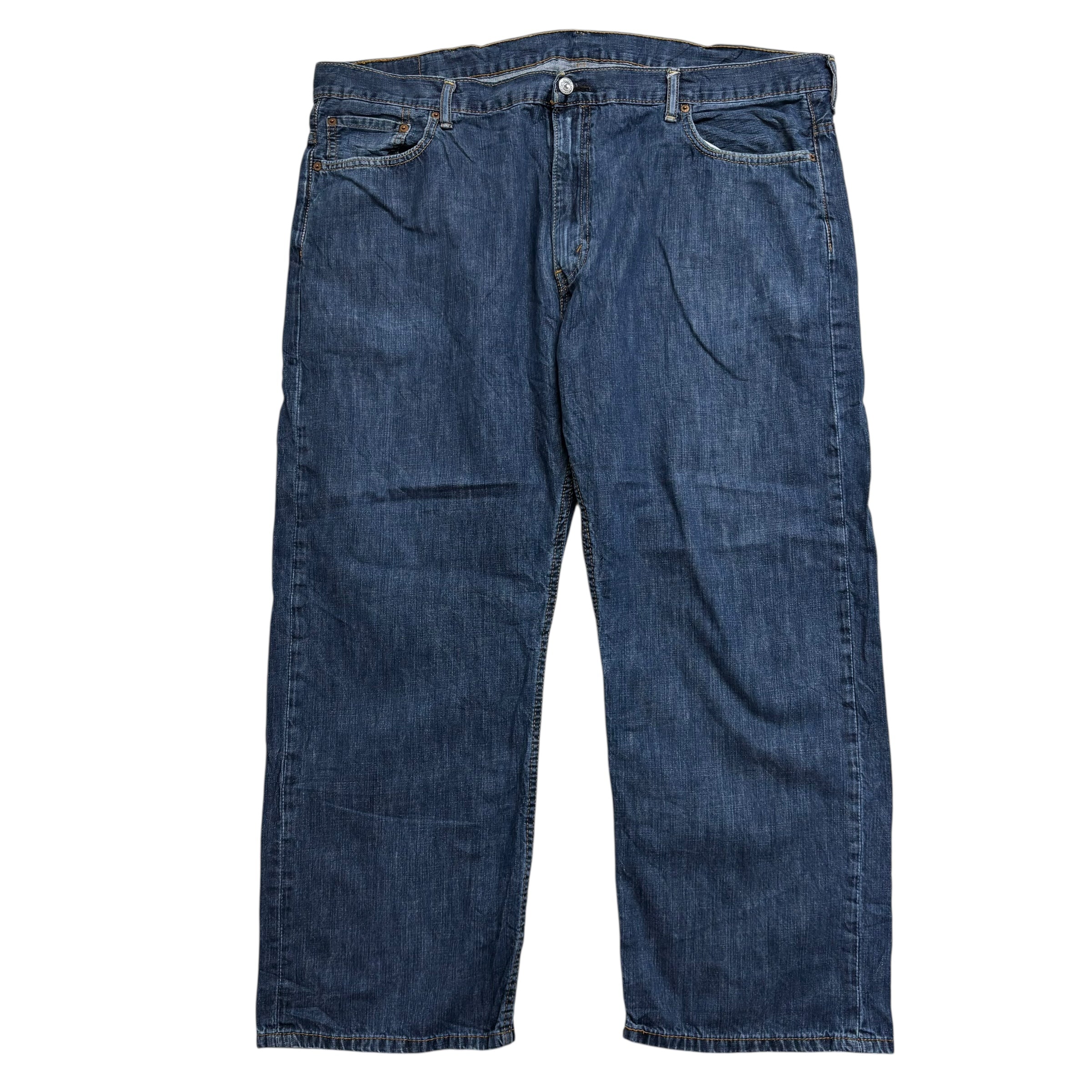 Levis 569 Jeans W42 L28 Mens Mid Blue Baggy Relaxed Straight Fit Denim (E)