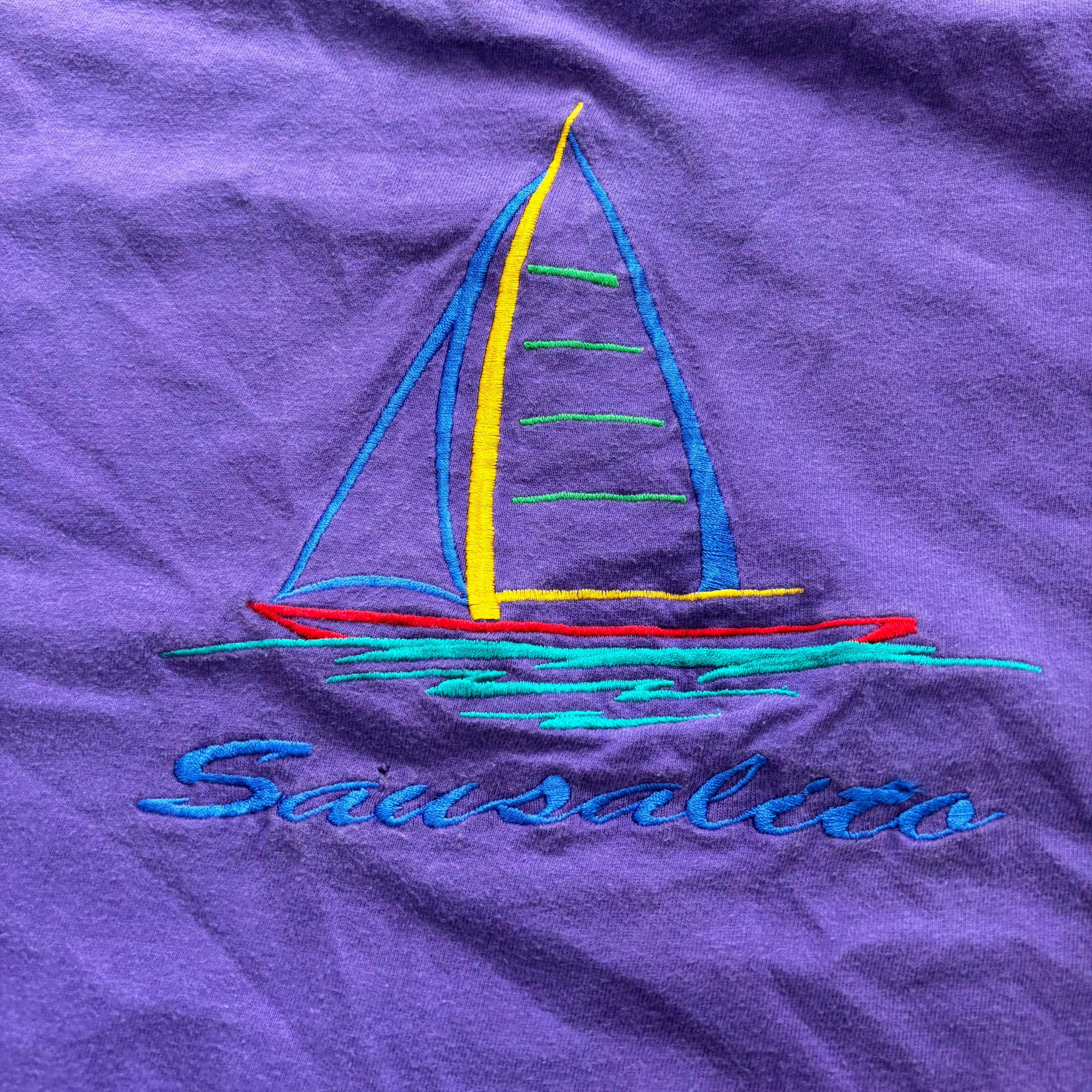 Vintage T Shirt Mens XL Purple Single Stitch Graphic Print 90s USA Tourist