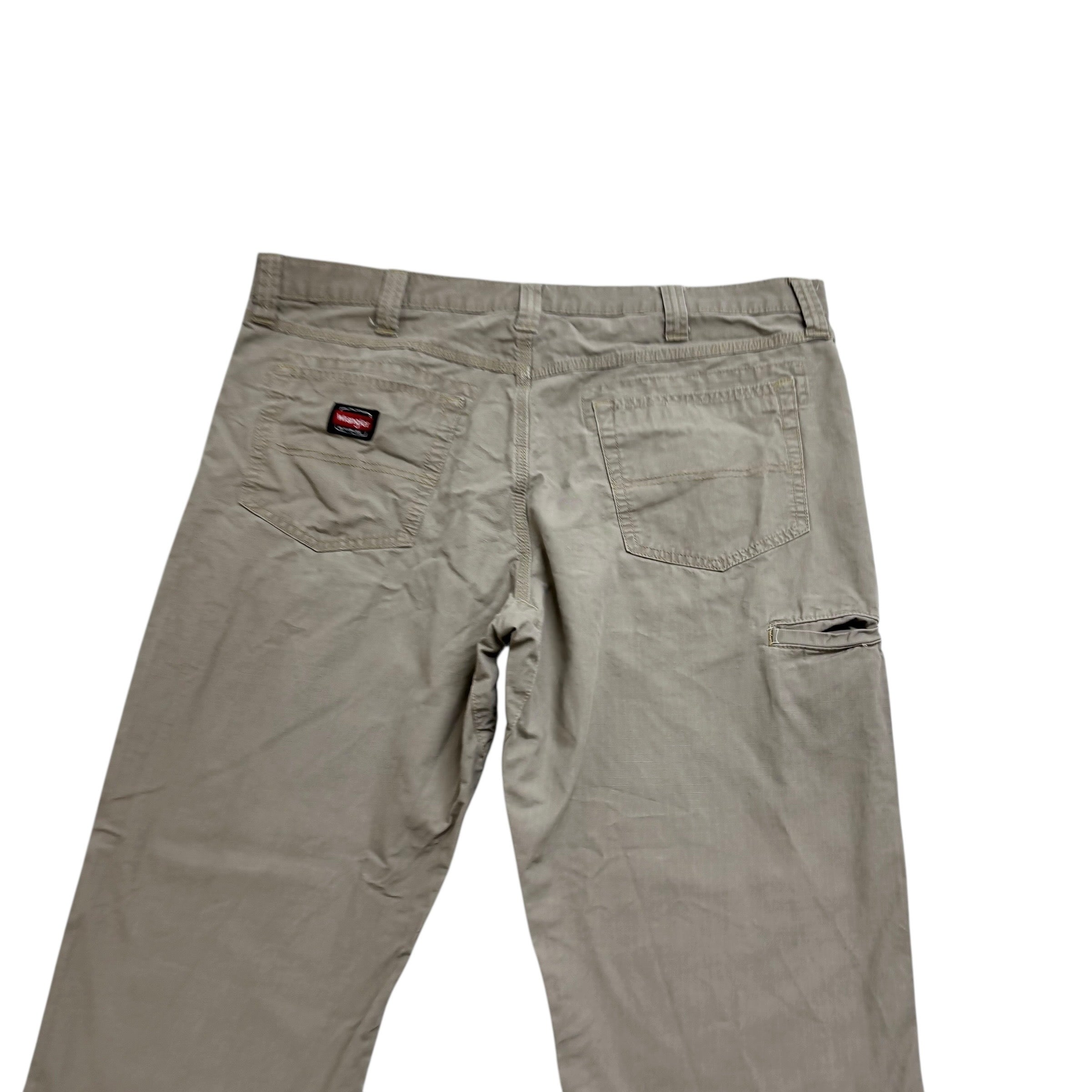 Wrangler Carpenter Pants W40 L30 Mens Grey Relaxed Straight Fit Trousers (E)