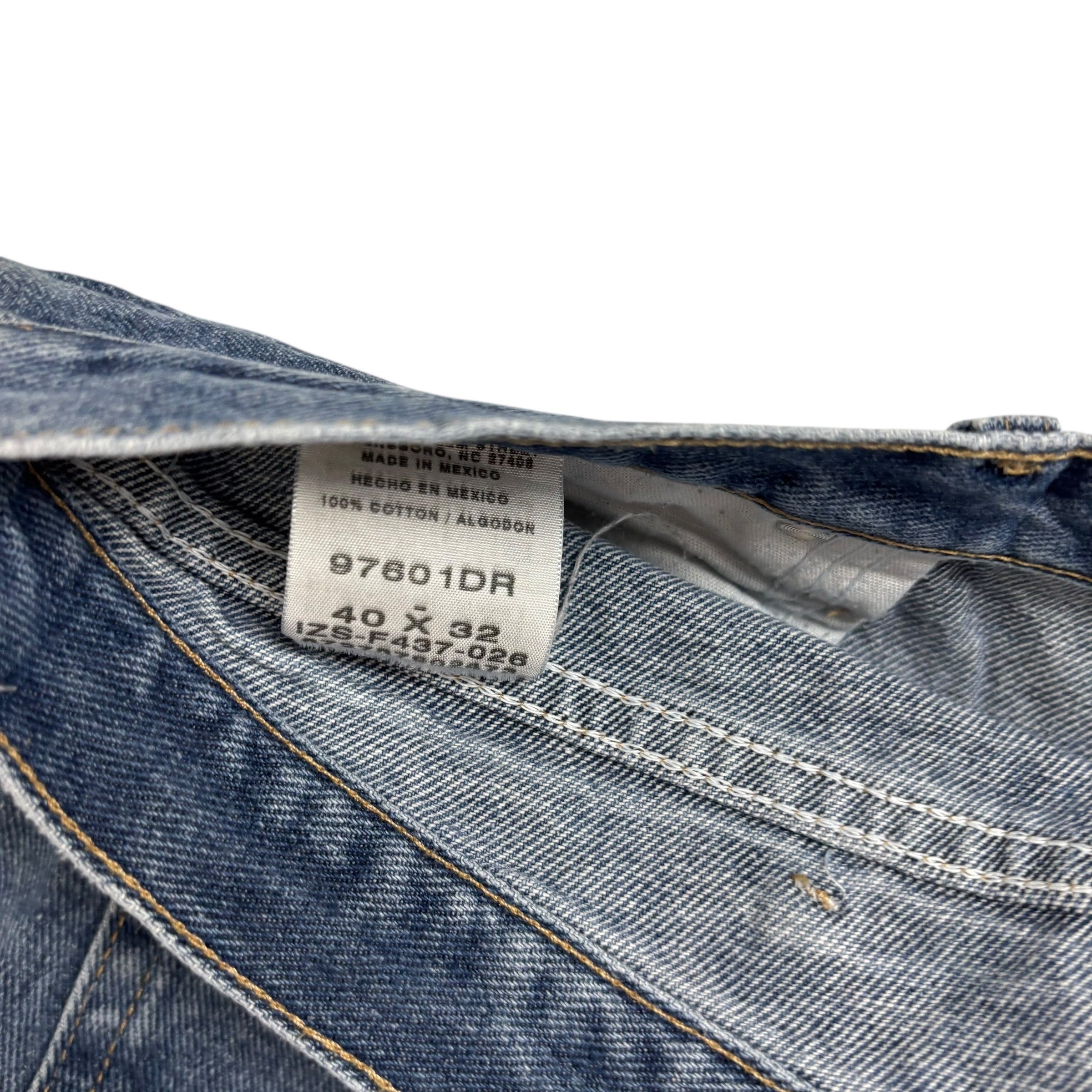 Wrangler Jeans W40 L32 Mens Mid Blue Relaxed Straight Fit Vintage Denim