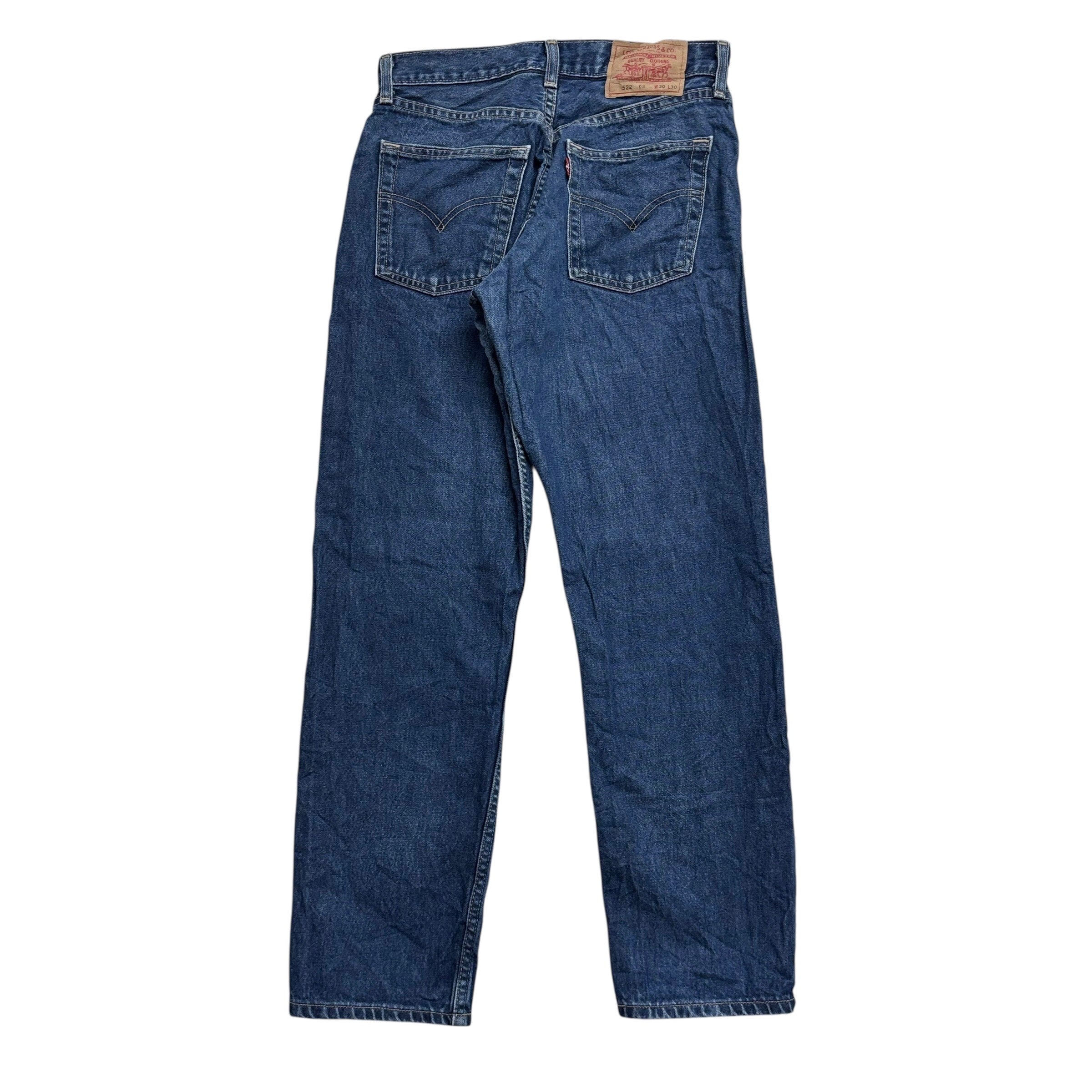 Levis 522 Jeans W29 L30 Mens Mid Blue Regular Tapered Fit Vintage Denim