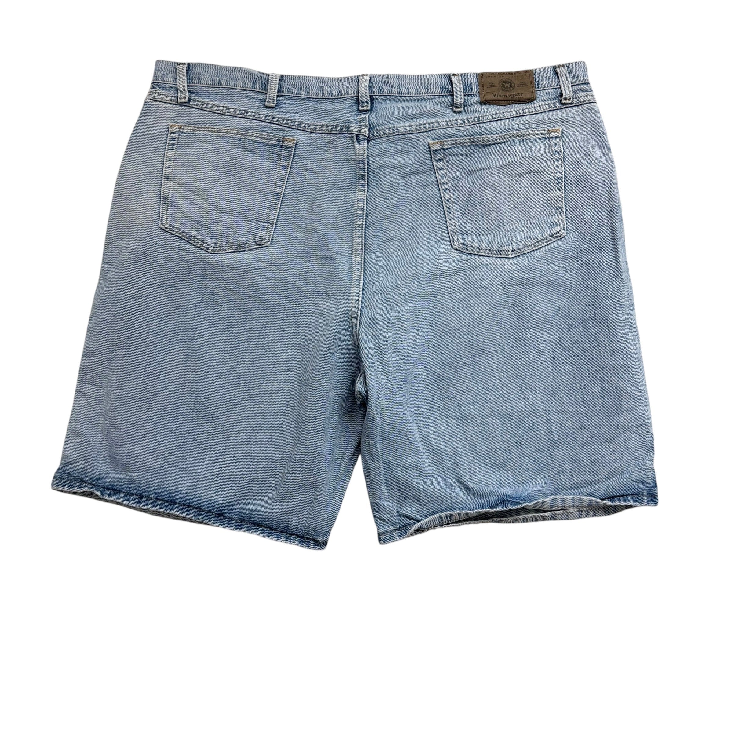 Vintage Wrangler Baggy Jorts W46 Mens Denim Shorts Light Blue Relaxed Fit (E)
