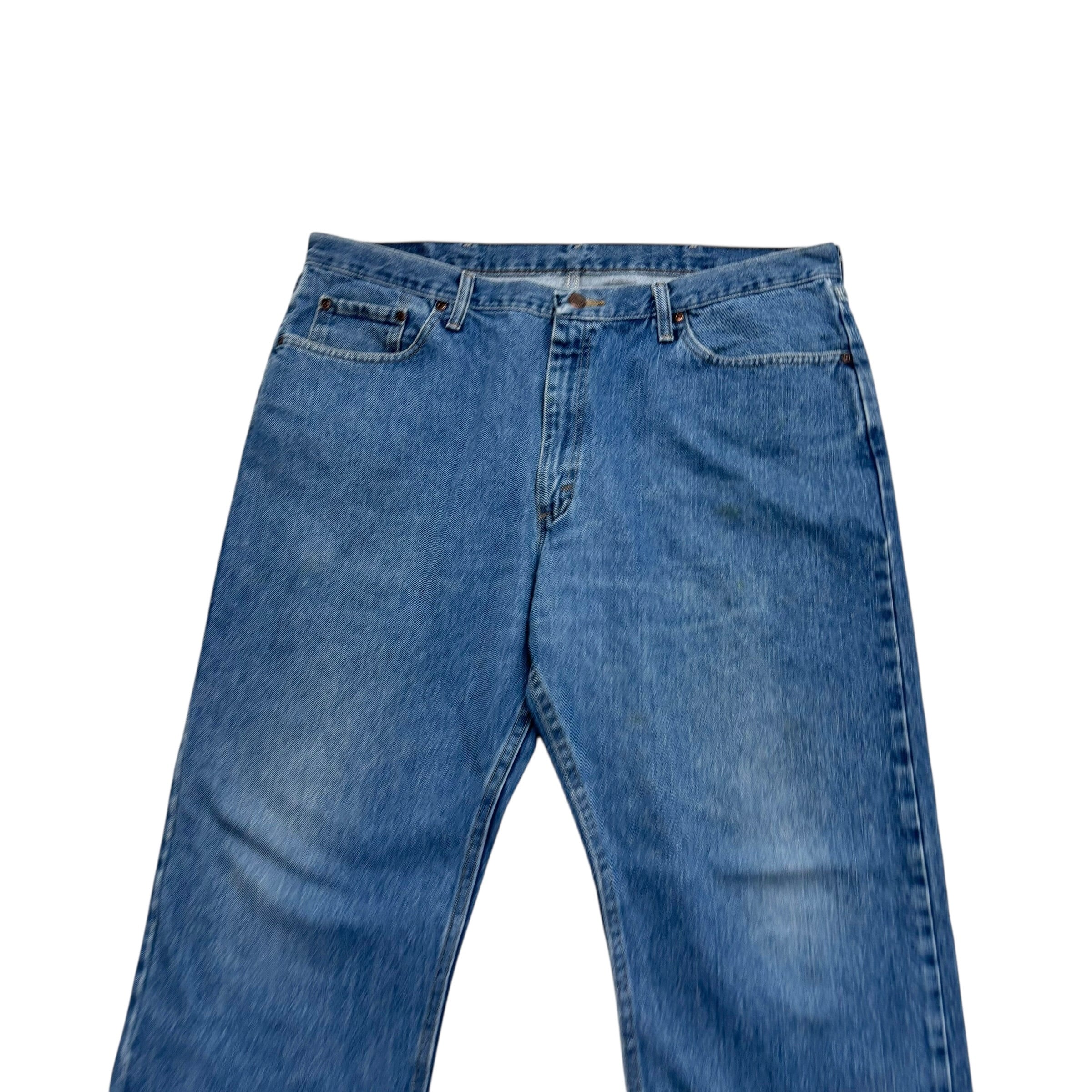 Wrangler Jeans W40 L30 Mens Mid Blue Regular Straight Fit Denim