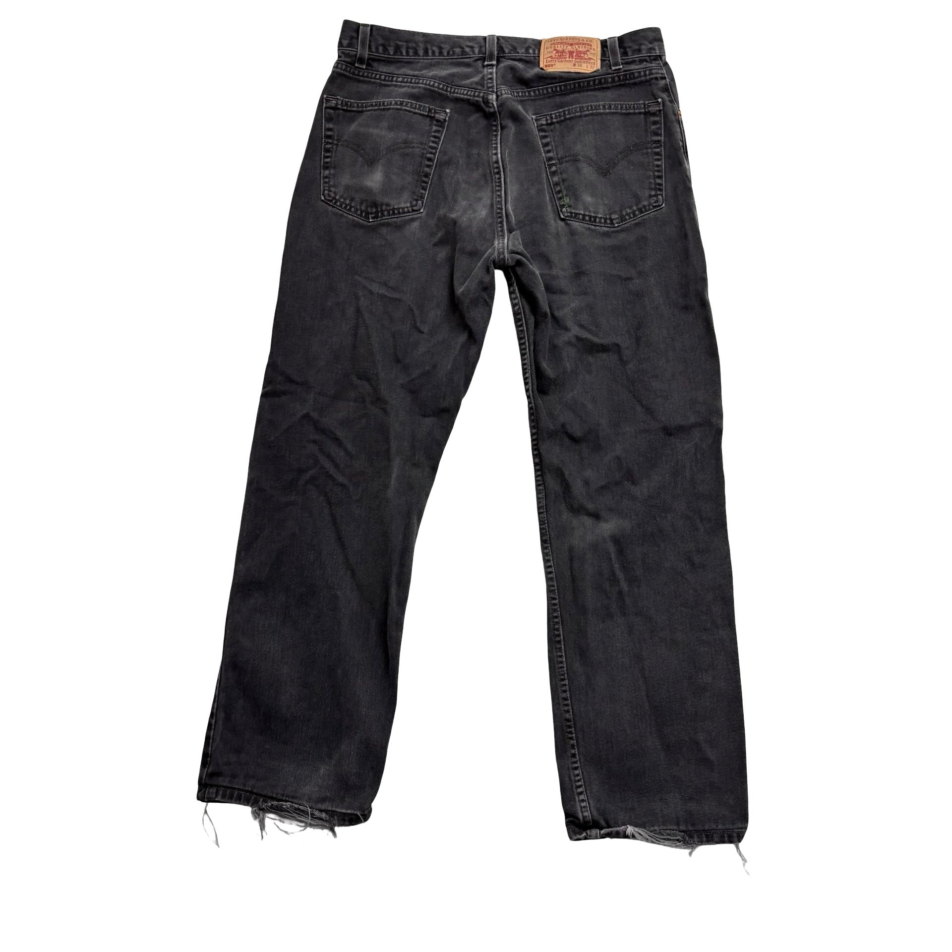 Levis 505 Jeans W34 L30 Mens Black Regular Straight Fit Vintage USA Made (F)