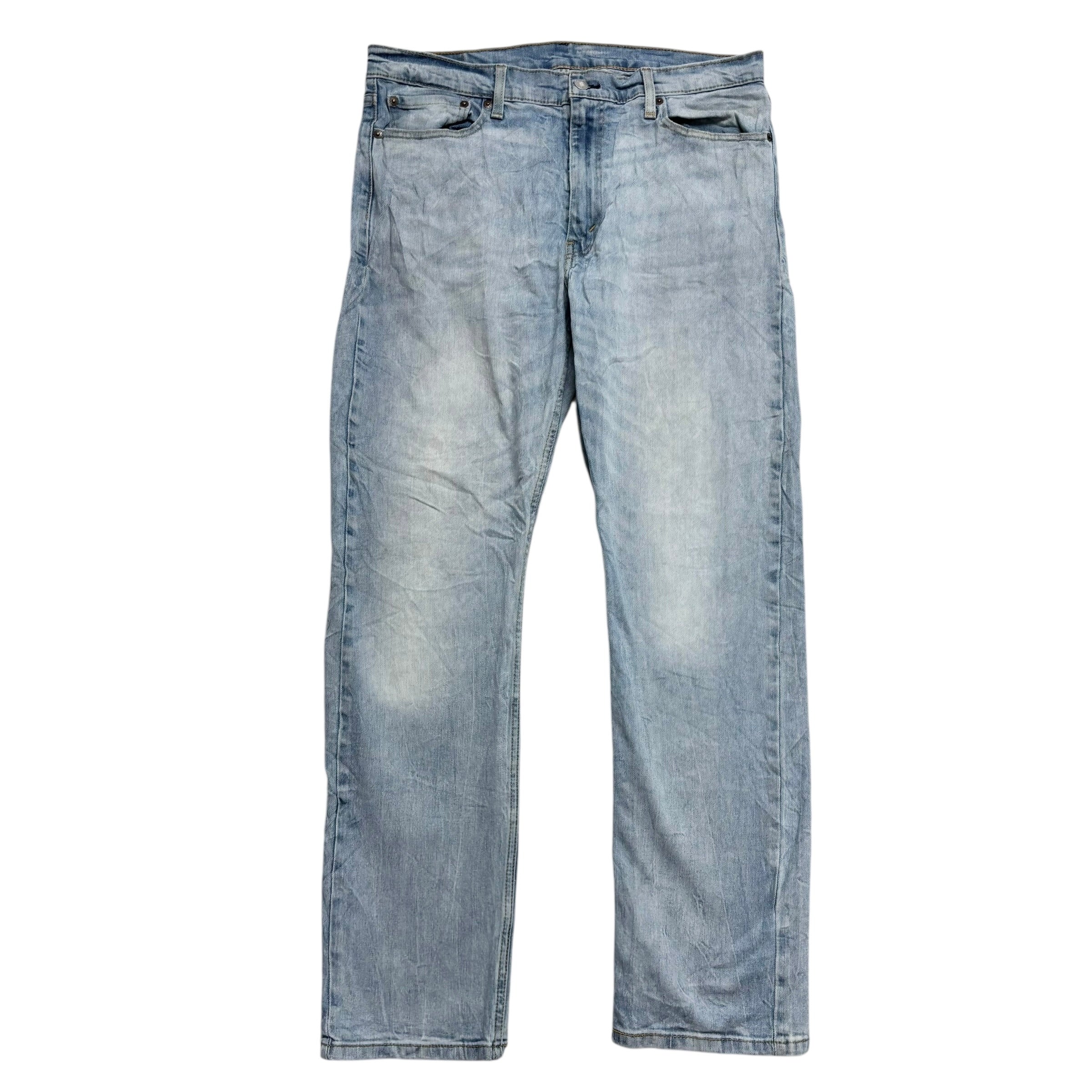 Levis 513 Jeans W36 L30 Mens Light Blue Slim Straight Fit Stretch Denim