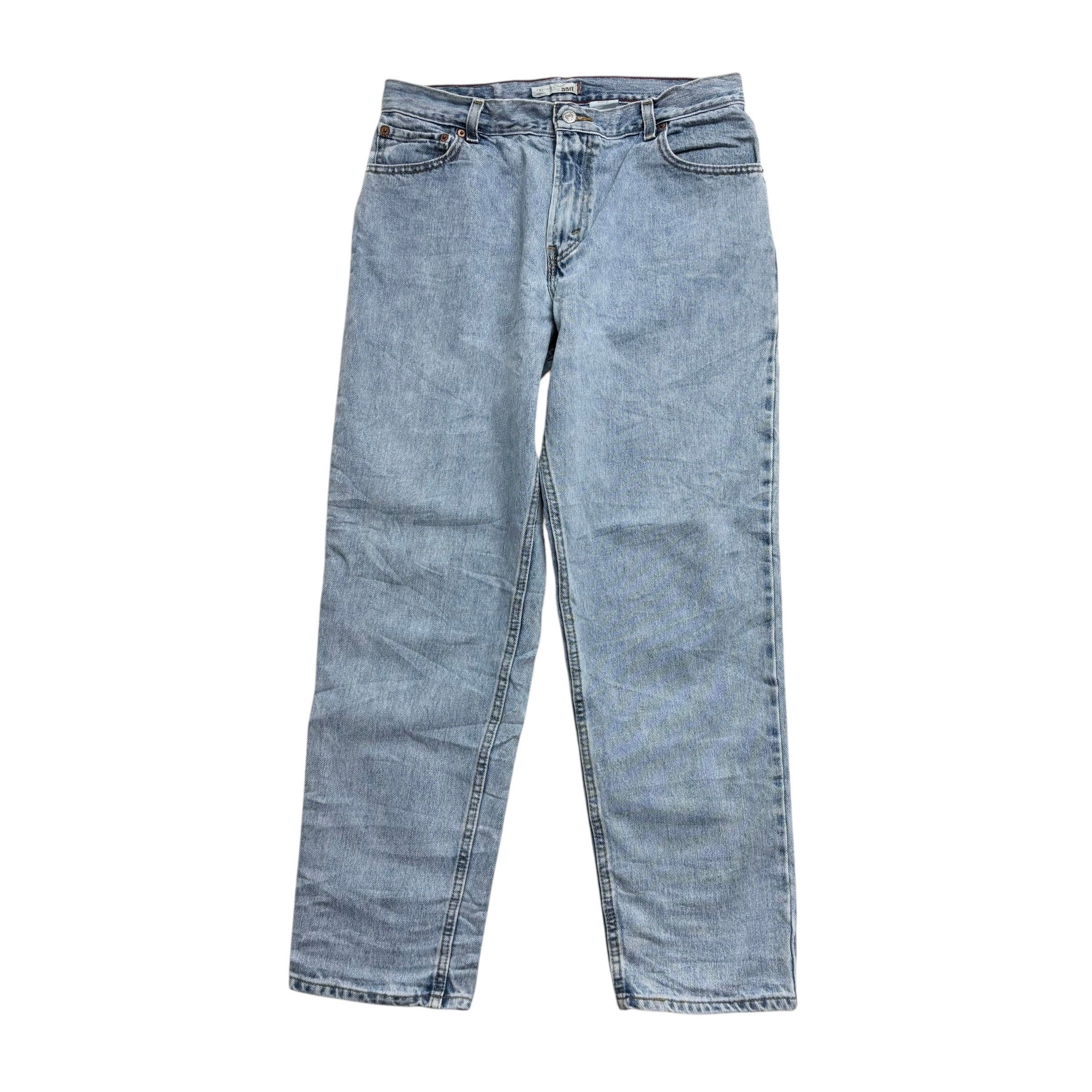 Levis 550 Jeans W32 L31 Womens Light Blue Relaxed Taper Mom Vintage Denim (E)