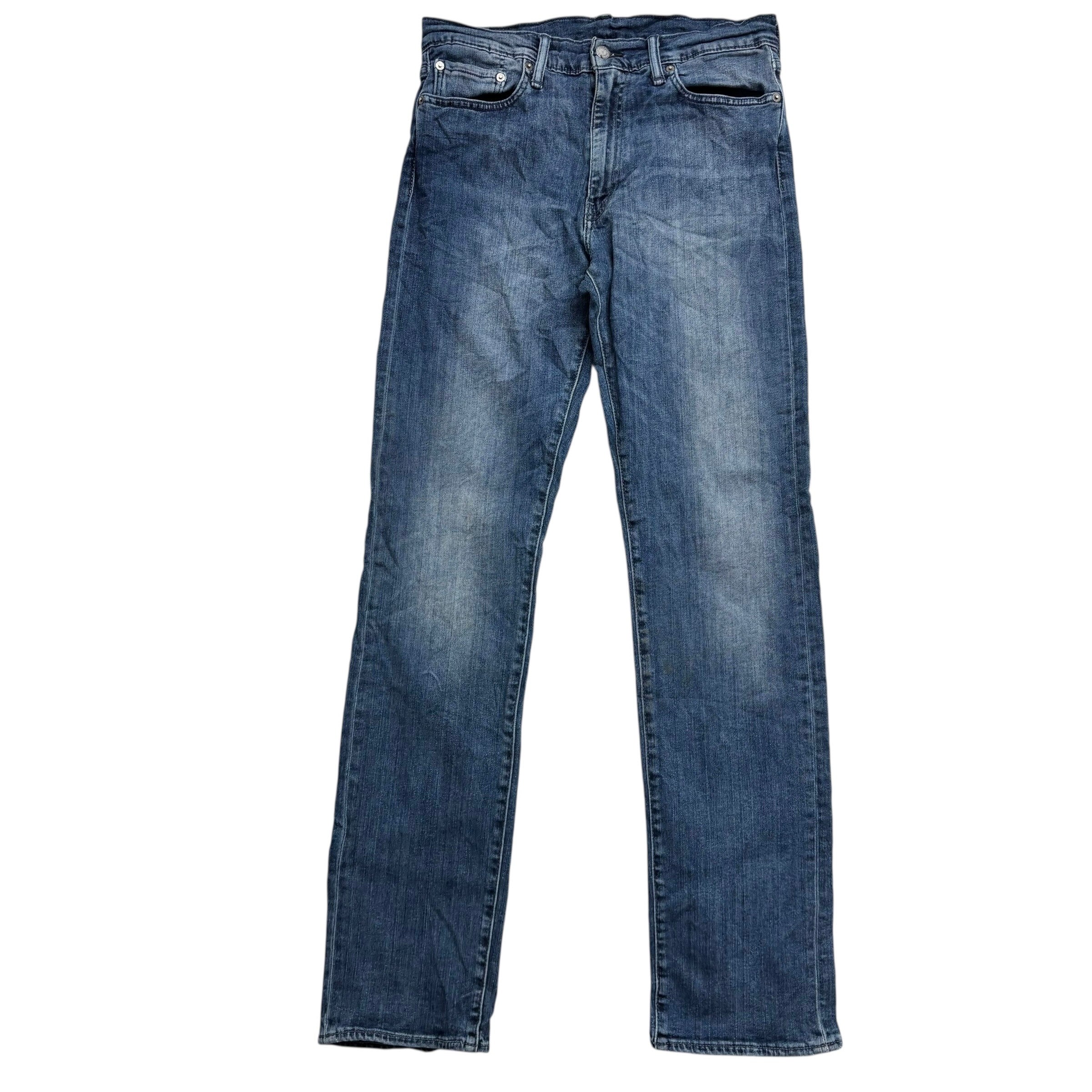 Levis 513 Jeans W32 L34 Mens Mid Blue Slim Straight Fit Stretch Denim